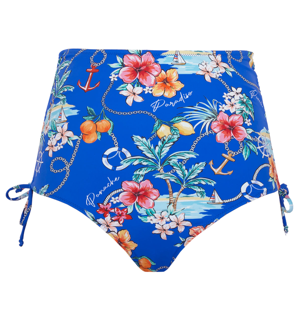 Panache Midi Gathered Swim Brief (SW2049),XS,Paradiso Print - Paradiso Print,XS