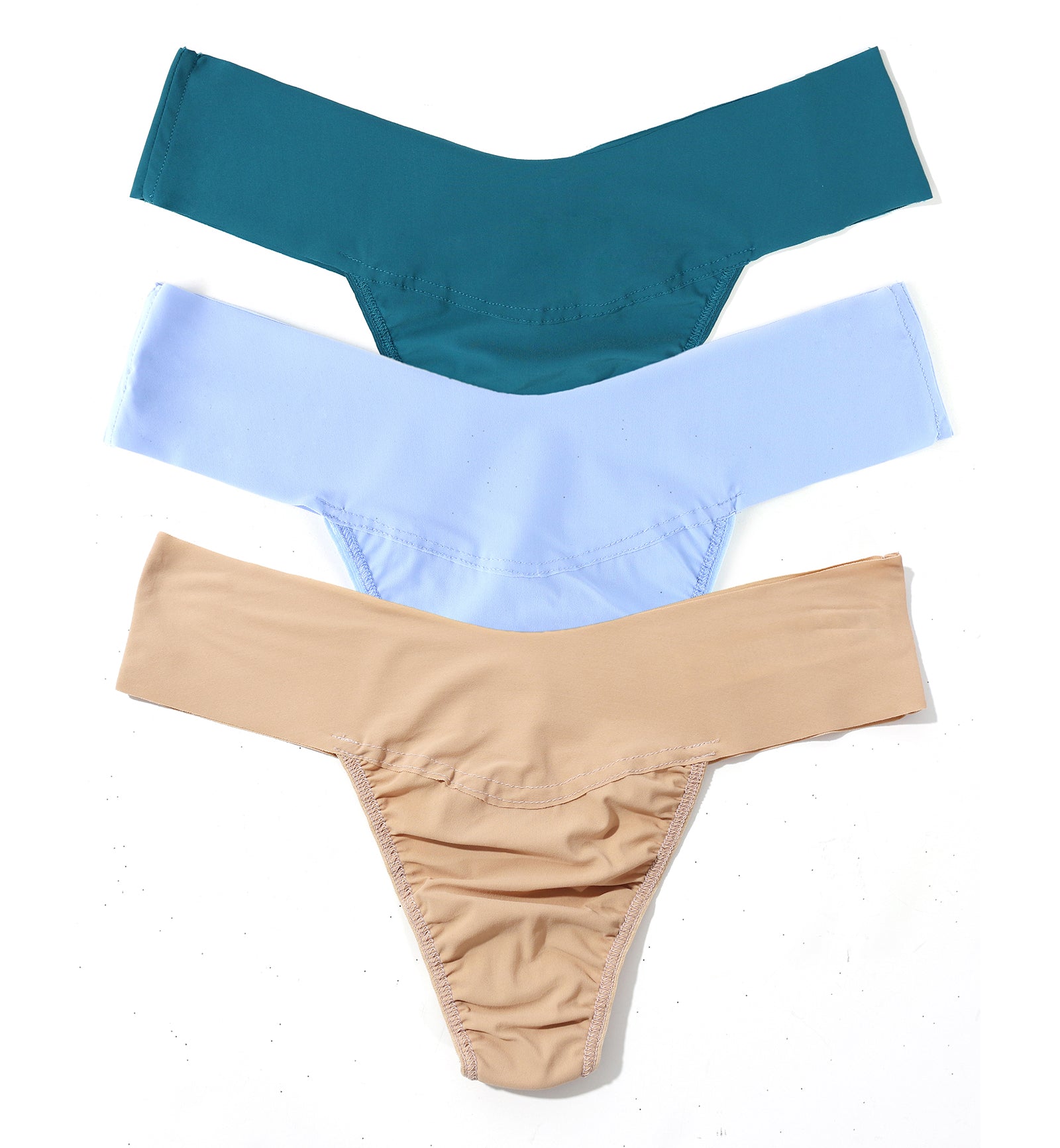 Hanky Panky BreatheSoft Natural Rise Thong 3 PACK (6J1661B3PK),XS,Taupe/Earth Dance/Fresh Air - Taupe/Earth Dance/Fresh Air,XS