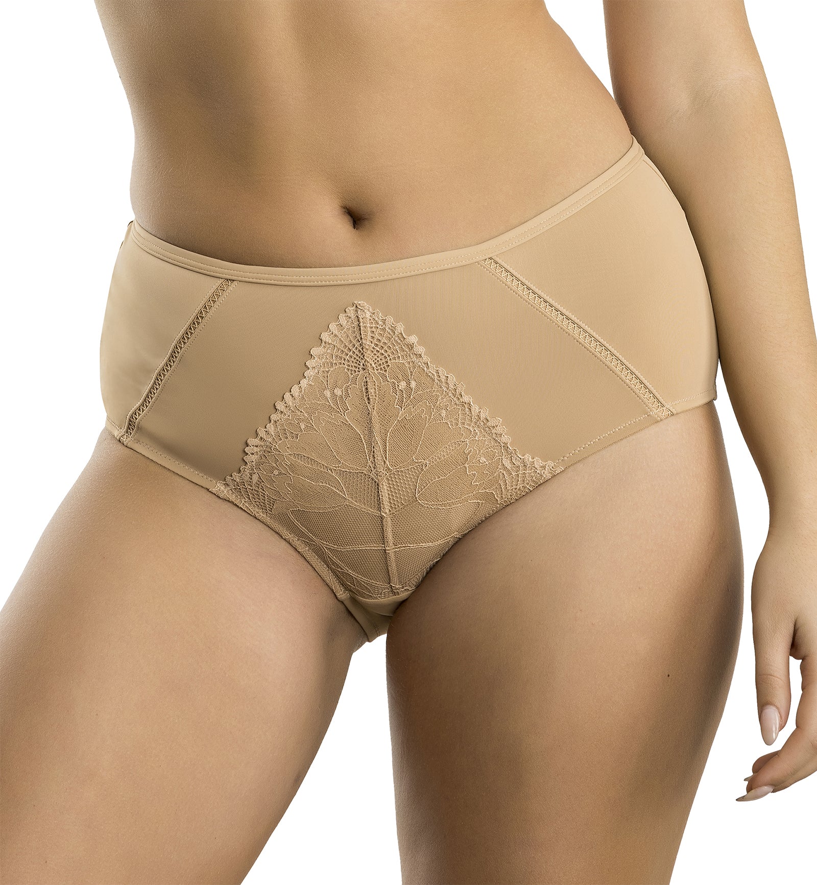 Parfait Charlene High Waist Brief (P5005),Small,Warm Sand - Warm Sand,Small