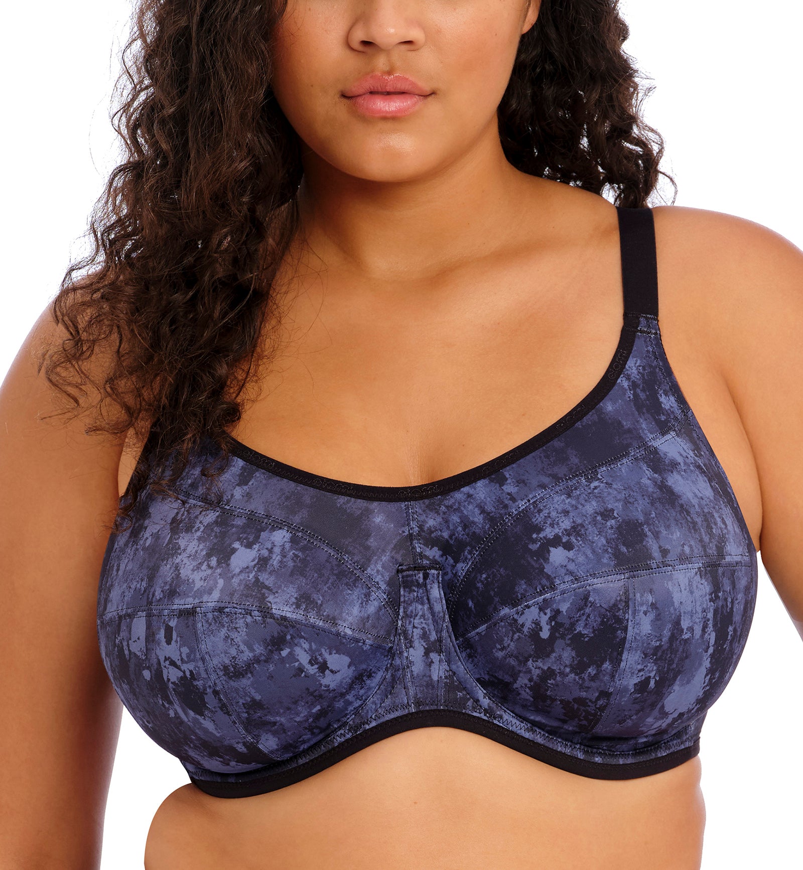 Elomi Energise J-Hook Underwire Sports Bra (8042),32GG,Stormy Haze - Stormy Haze,32GG