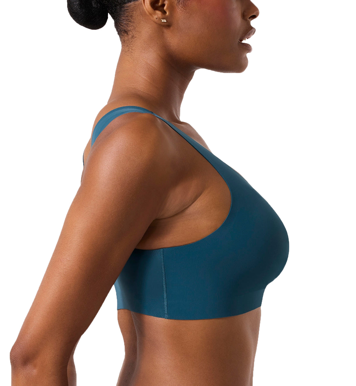 Evelyn & Bobbie DEFY V-Neck Bralette w/ Removable Pads (1833),Small,Deep Tide - Deep Tide,Small