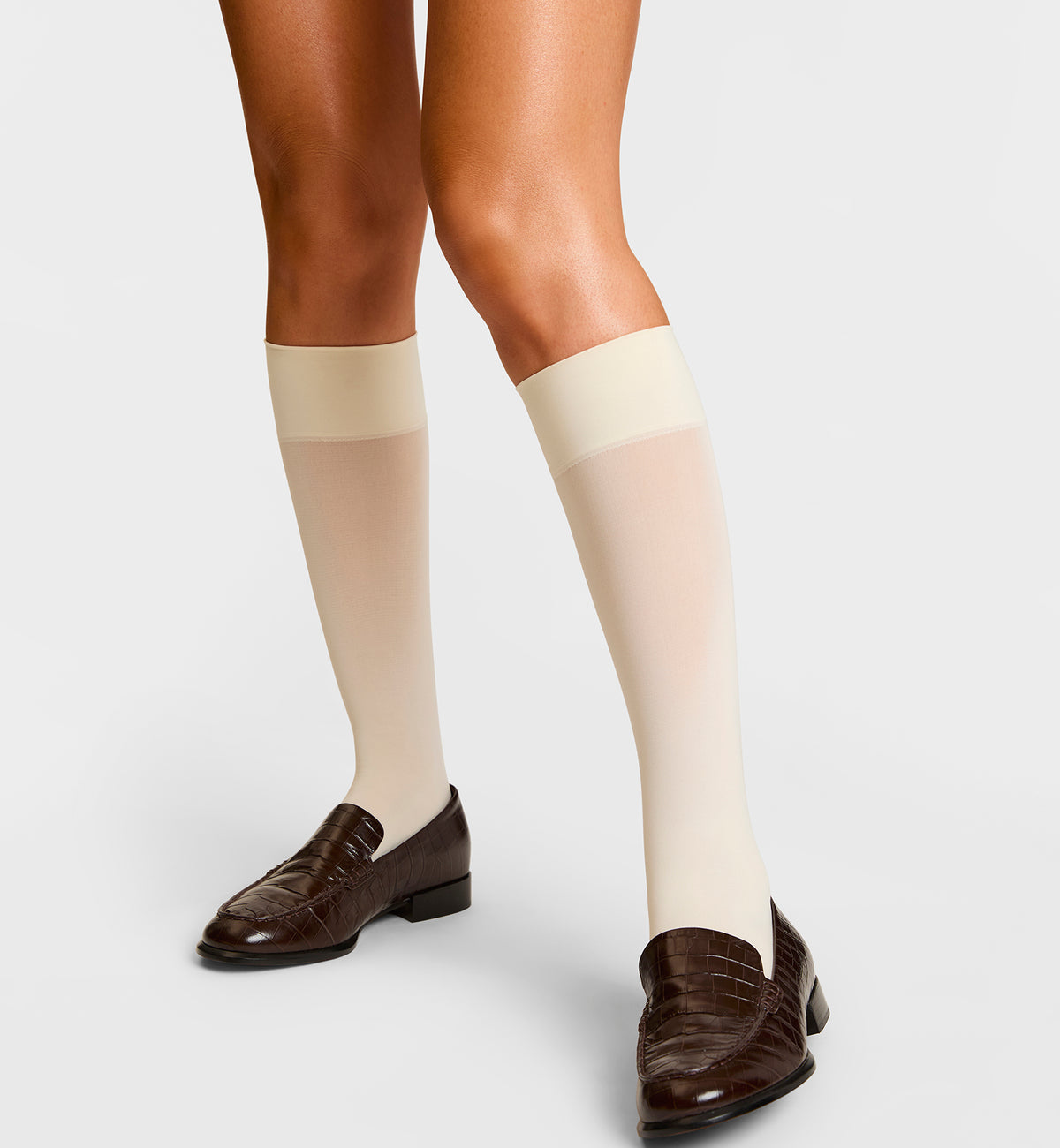 commando Ultimate Opaque Trouser Socks (HSK01),One Size,Ivory - Ivory,One Size