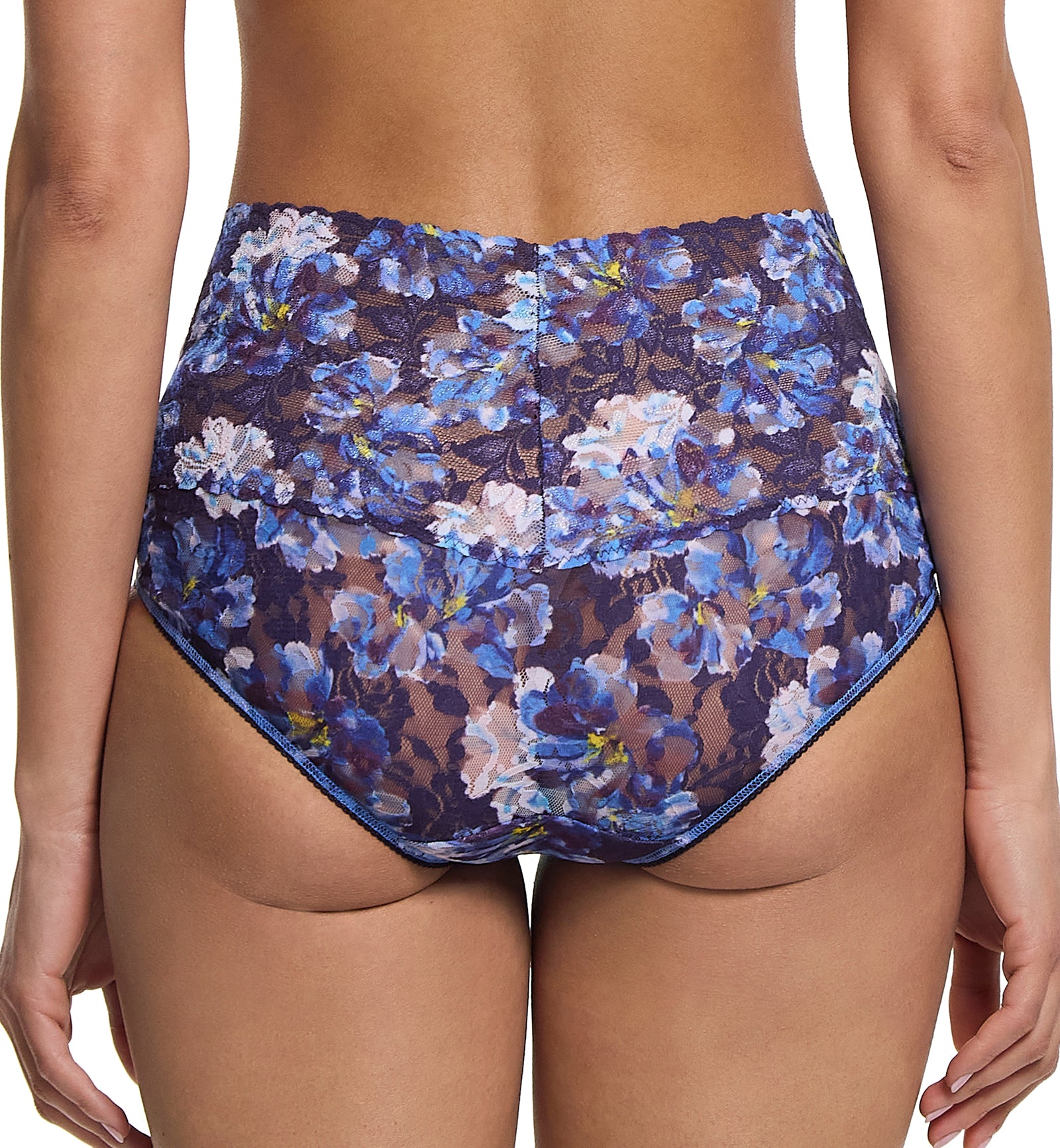 Hanky Panky Retro Lace Printed V-kini (PR9K2124),Small,Nightfall - Nightfall,Small