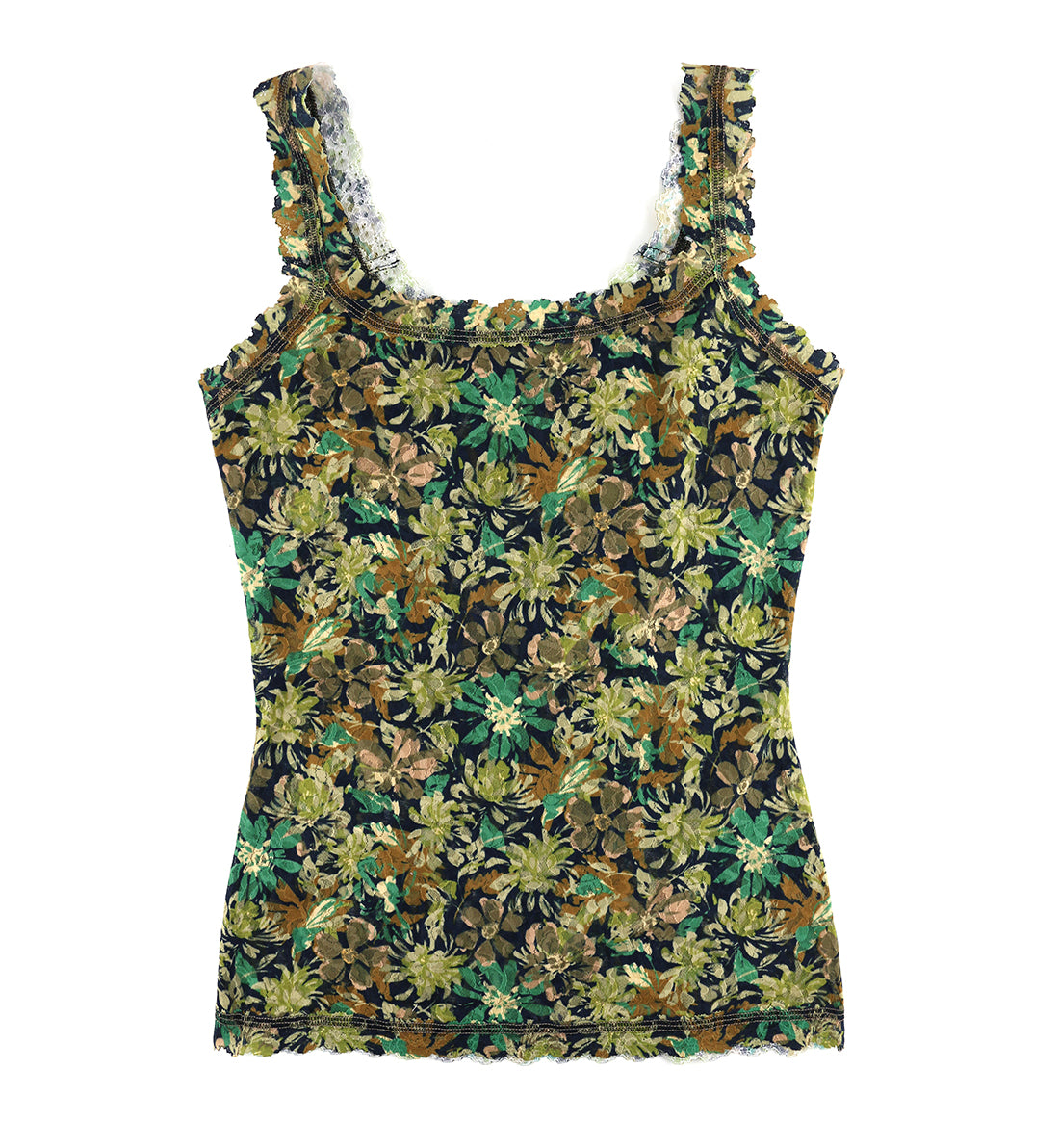 Hanky Panky Signature Lace Printed Unlined Camisole (PR1390L),XS,Camo Garden - Camo Garden,XS