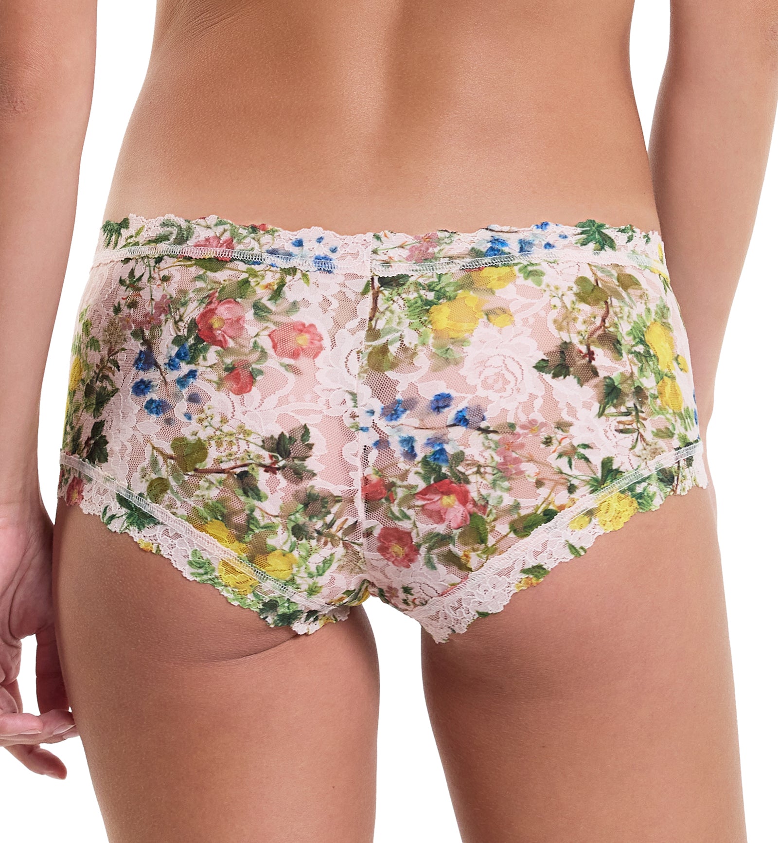 Hanky Panky Signature Lace Printed Boyshort (PR4812P),XS,Overjoyed - Overjoyed,XS