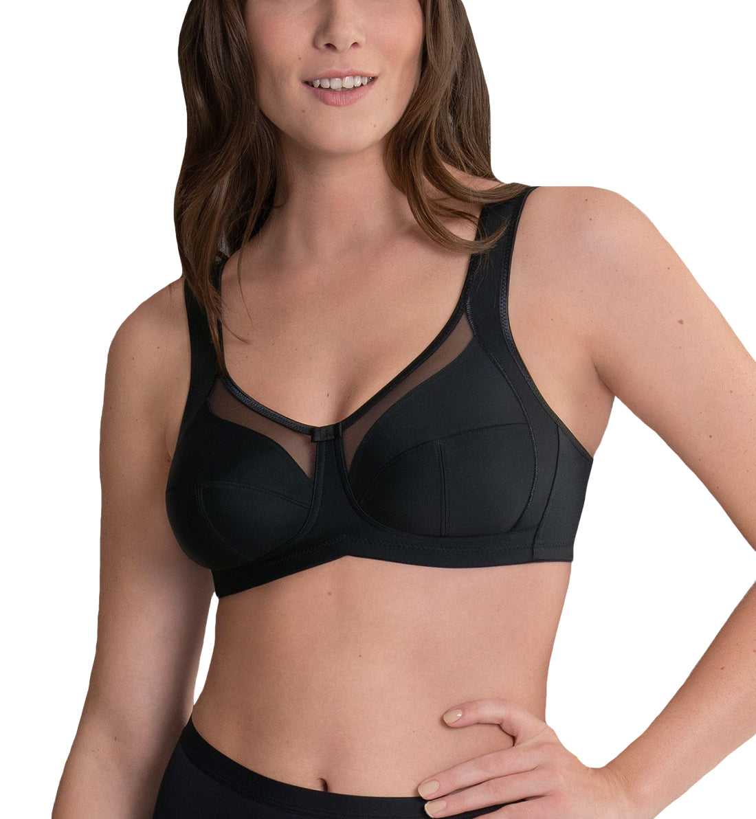 Anita Clara Comfort Wireless Support Bra (5459),34E,Black - Black,34E
