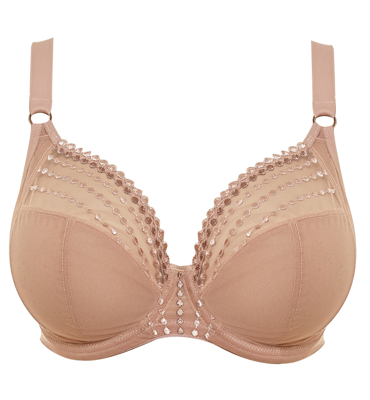 Elomi Matilda Banded Plunge Underwire Bra (8900),32G,Cafe au Lait - Cafe au Lait,32G