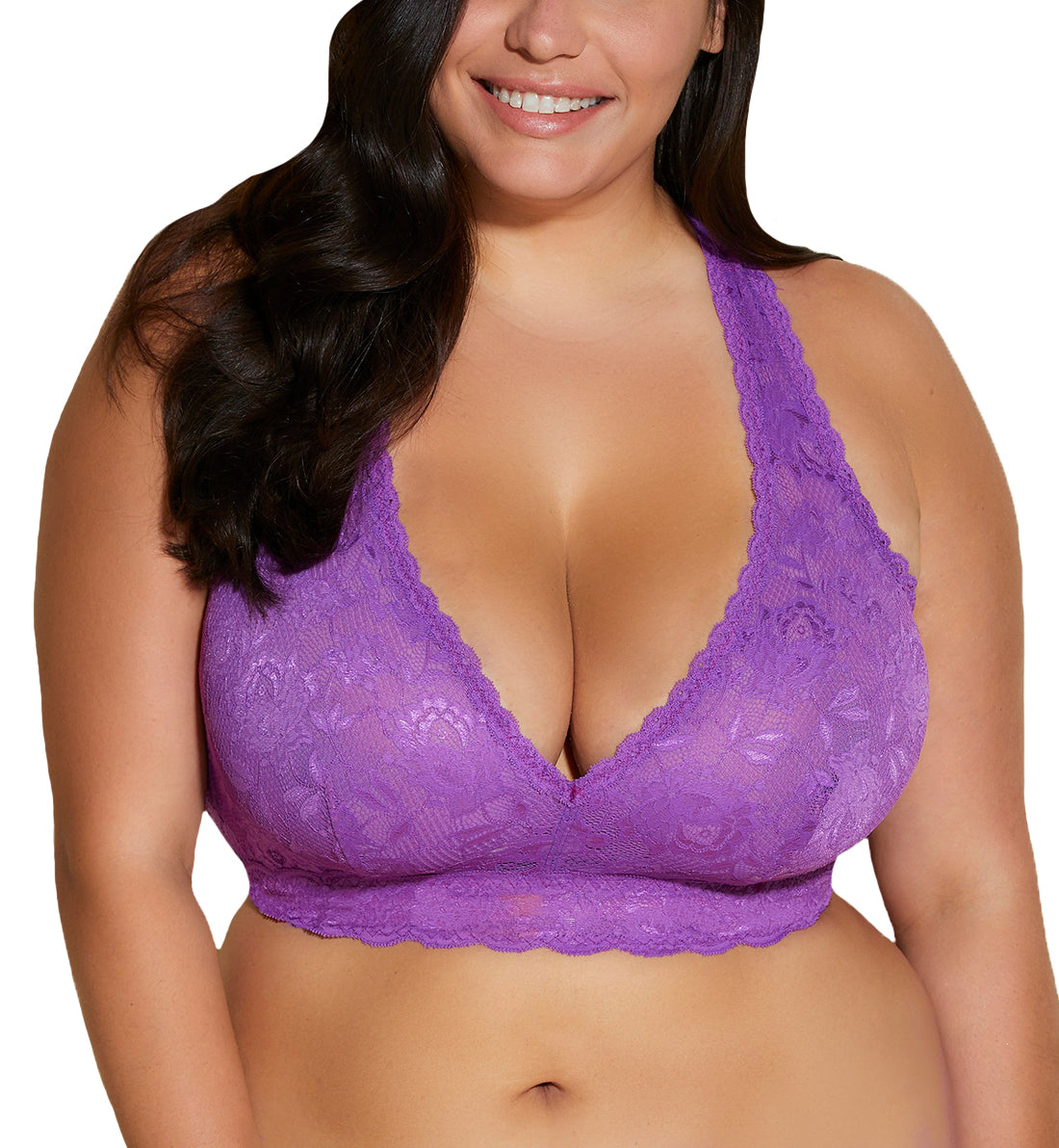 Cosabella Never Say Never Ultra CURVY Racie Racerback Bralette (NEVER1353),XS,Cyclamen - Cyclamen,XS