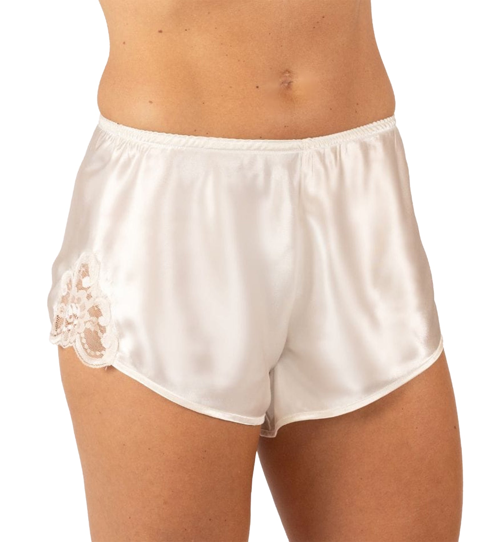 Shadowline Rochelle Satin Shorty (63075),S,Ivory - Ivory,Small