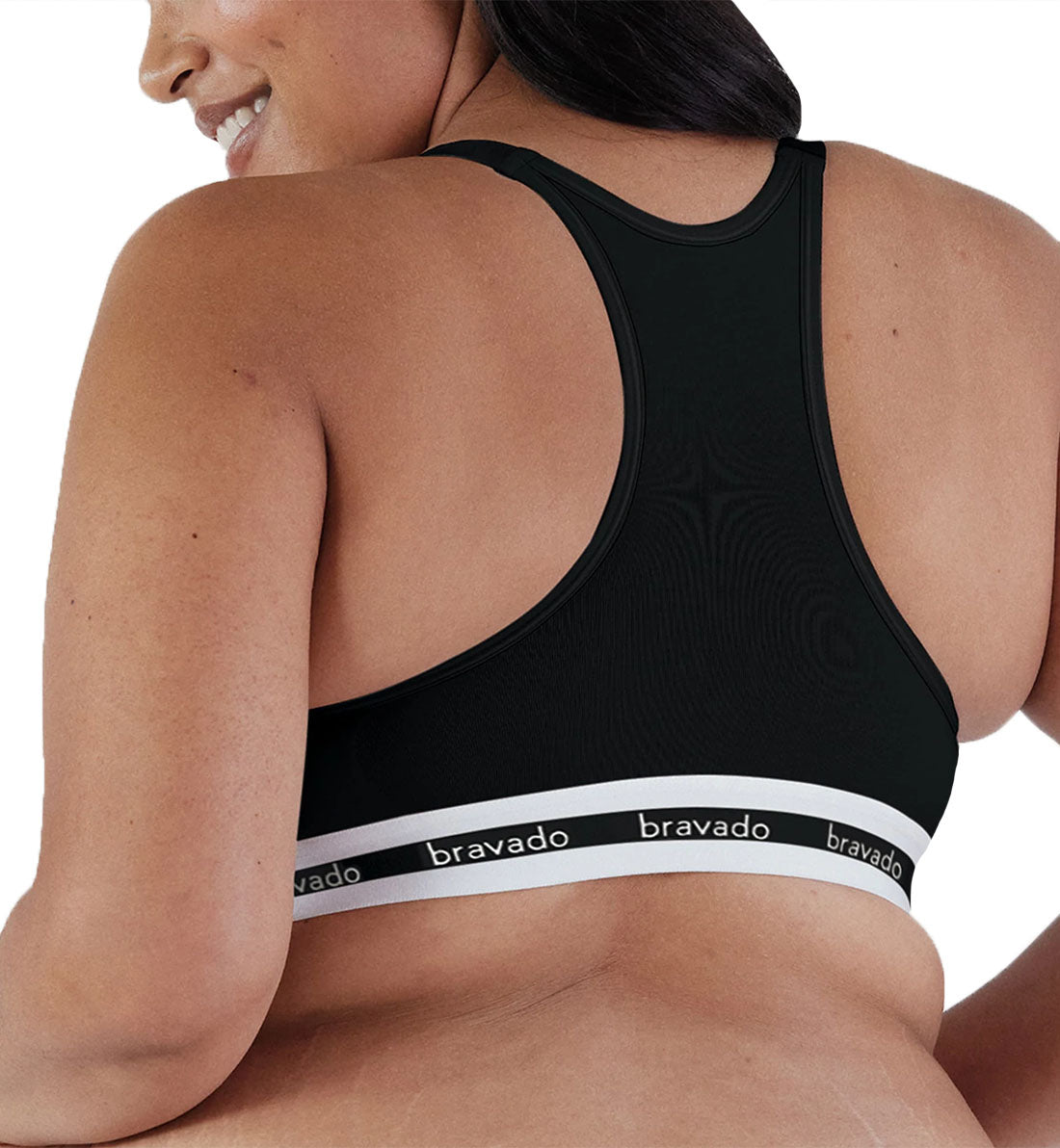 BRAVADO! DESIGNS Full Cup EXTENDED Original Nursing Bra (1016V),Small,Black - Black,Small