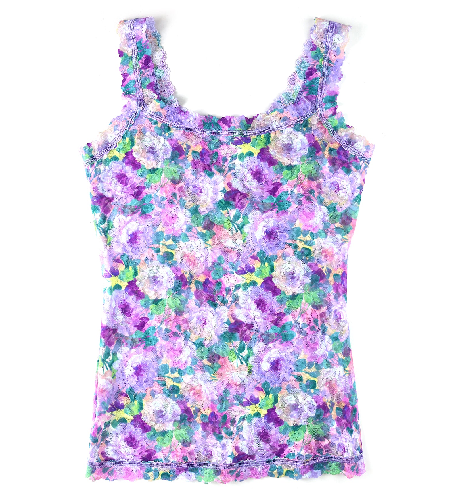 Hanky Panky Signature Lace Printed Unlined Camisole (PR1390L),XS,Bathe in Petals - Bathe in Petals,XS