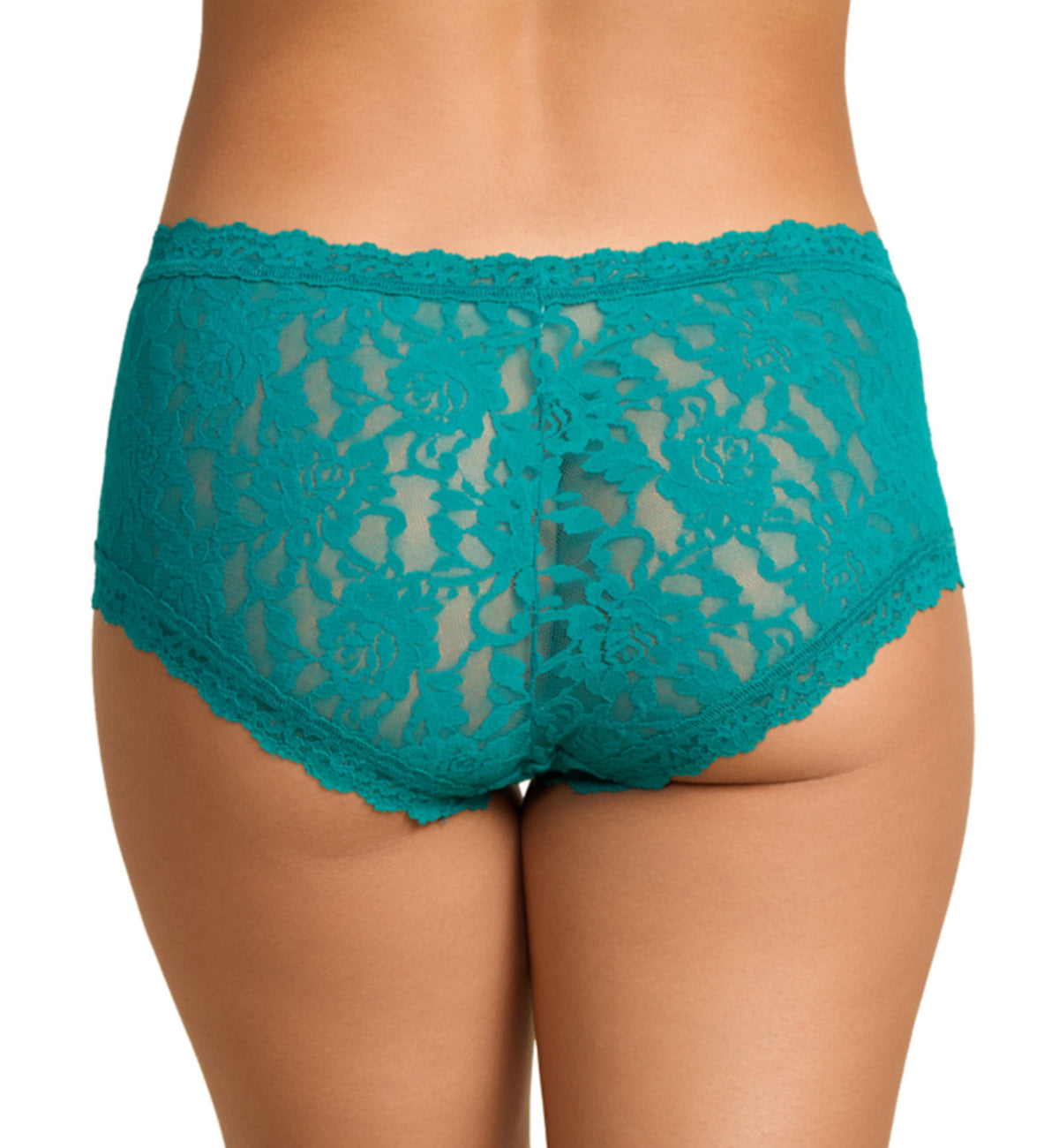 Hanky Panky Signature Lace Boyshort (4812P),XS,Dark Teal - Dark Teal,XS
