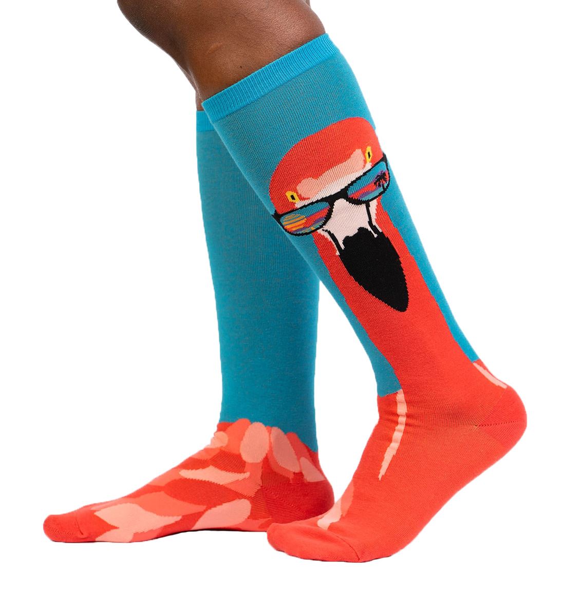 SOCK it to me Unisex Knee High Socks (f0506),Ready To Flamingle - Ready To Flamingle,One Size