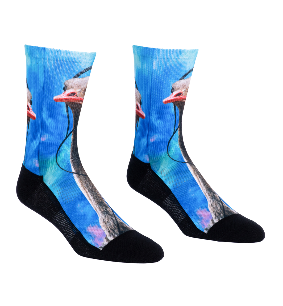 SOCK it to me Athletic Printed Performance Crew Socks (AP0016),That's a Bit of Ostrich - That's a Bit of Ostrich,One Size