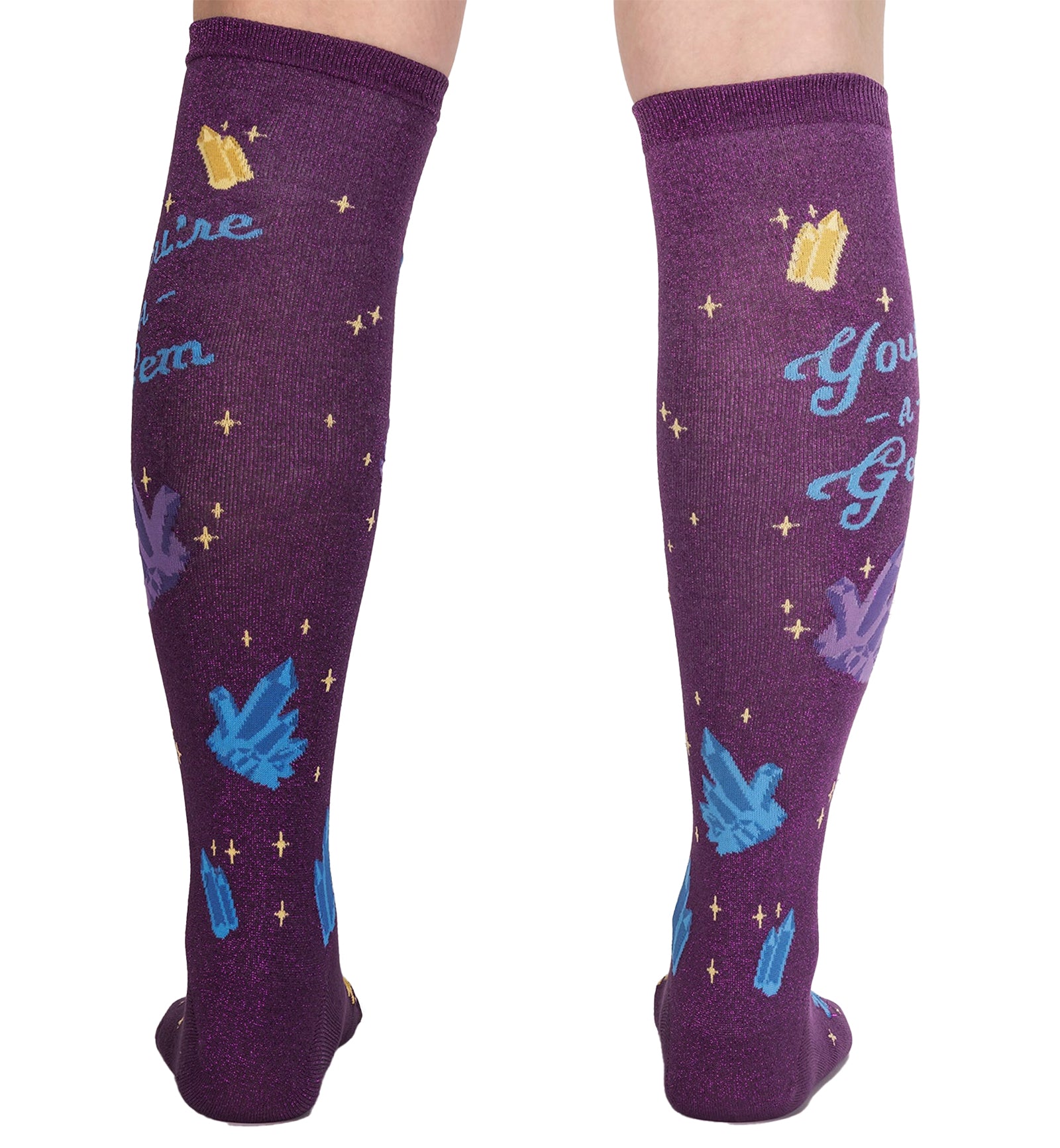 SOCK it to me Unisex Knee High Socks (F0637),You're a Gem - You're a Gem,One Size