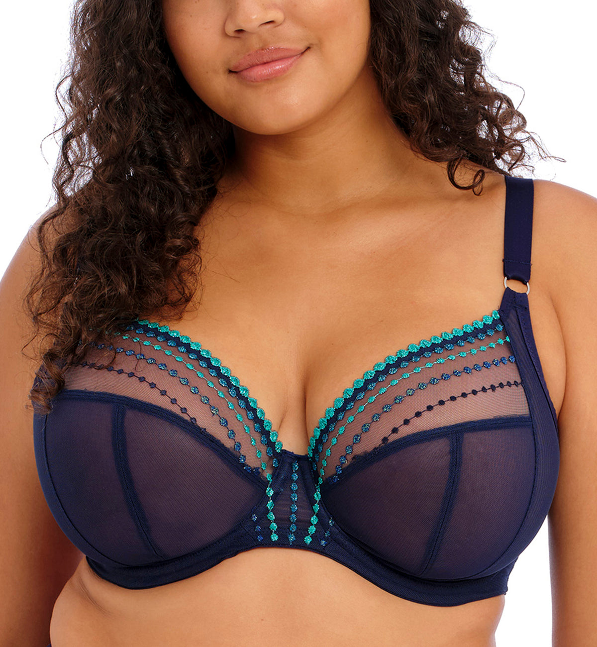 Elomi Matilda Banded Plunge Underwire Bra (8900),32HH,Siren Song - Siren Song,32HH
