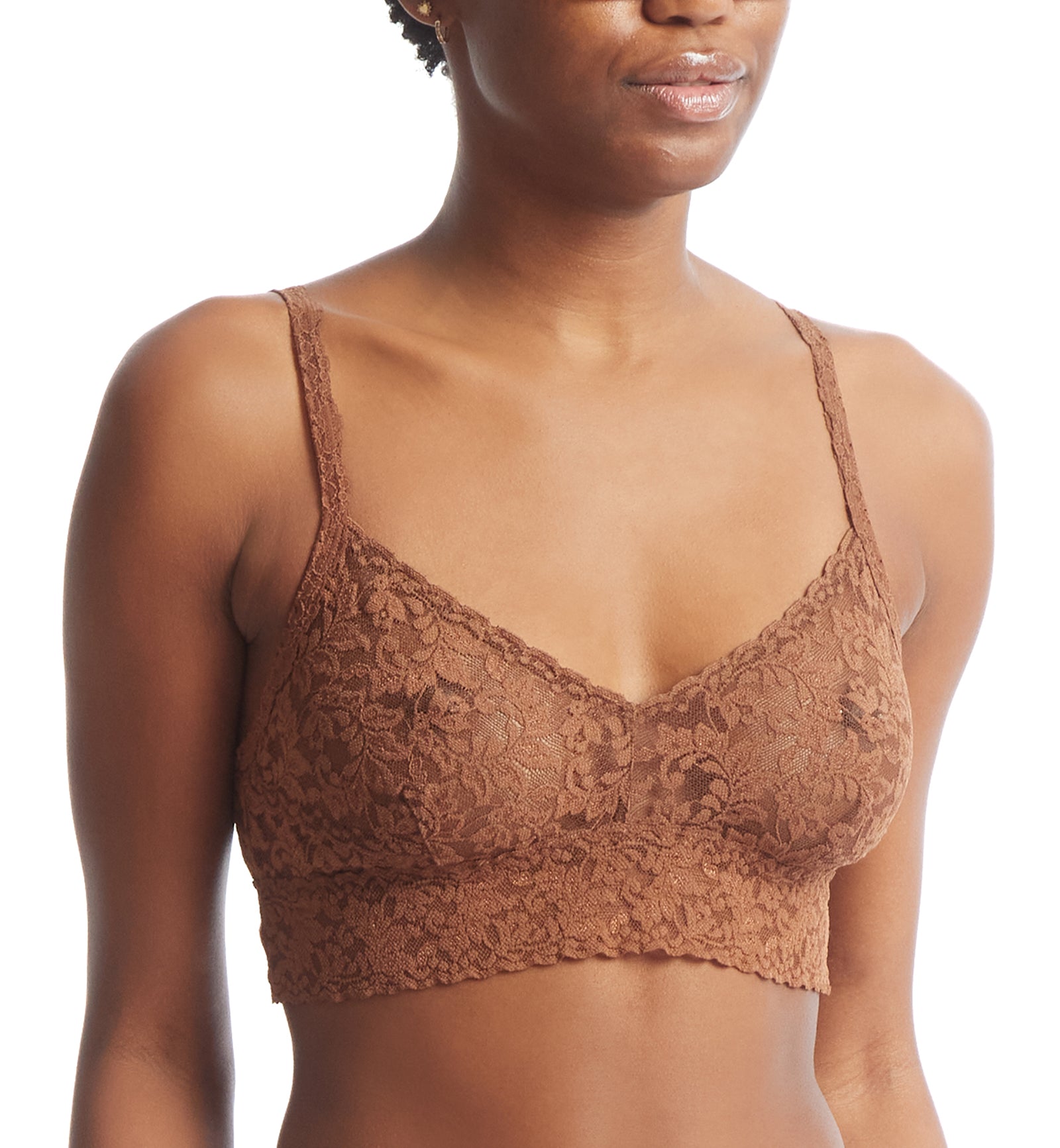 Hanky Panky V-Neck Retro Bralette (9K7272),XS,Macchiato - Macchiato,XS