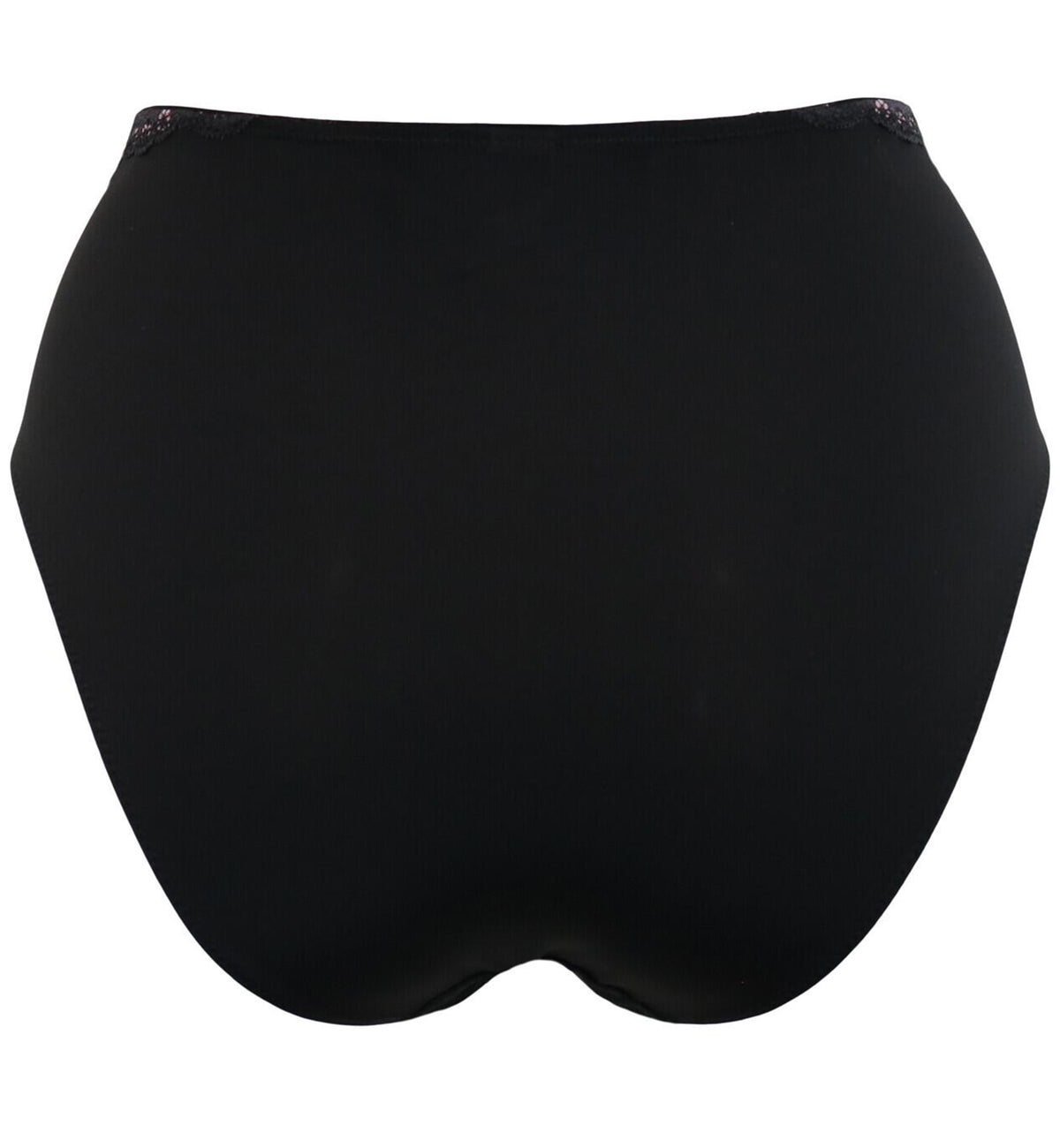 Pour Moi New Romance High Waist Midi Brief (184013),Small,Black/Rose - Black/Rose,Small