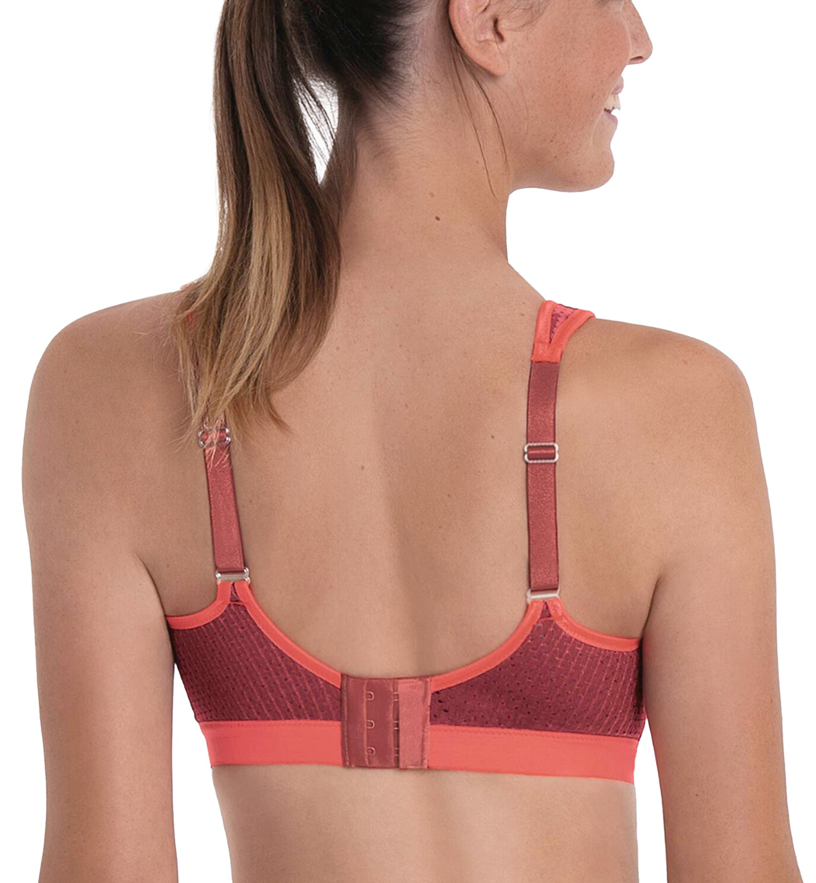 Anita Performance Mesh Max Support Softcup Sports Bra (5566),32C,Fire/Coral - Fire/Coral,32C