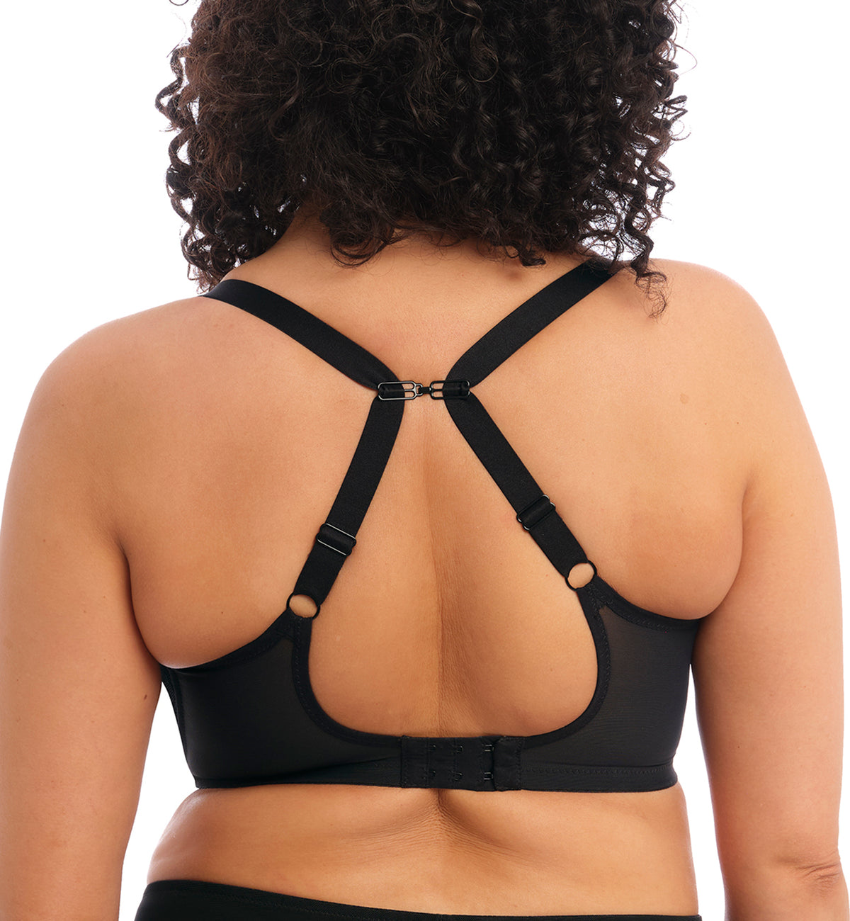 Elomi Brianna Padded Half Cup Underwire Bra (8081),32GG,Black - Black,32GG