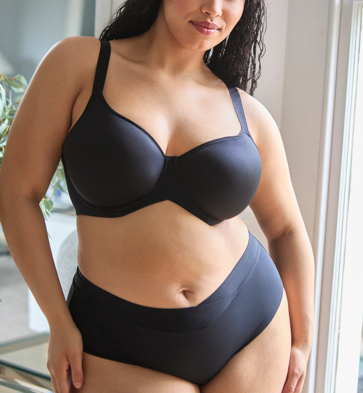 Sculptresse Form Spacer Molded Underwire Bra (11331),34E,Black - Black,34E