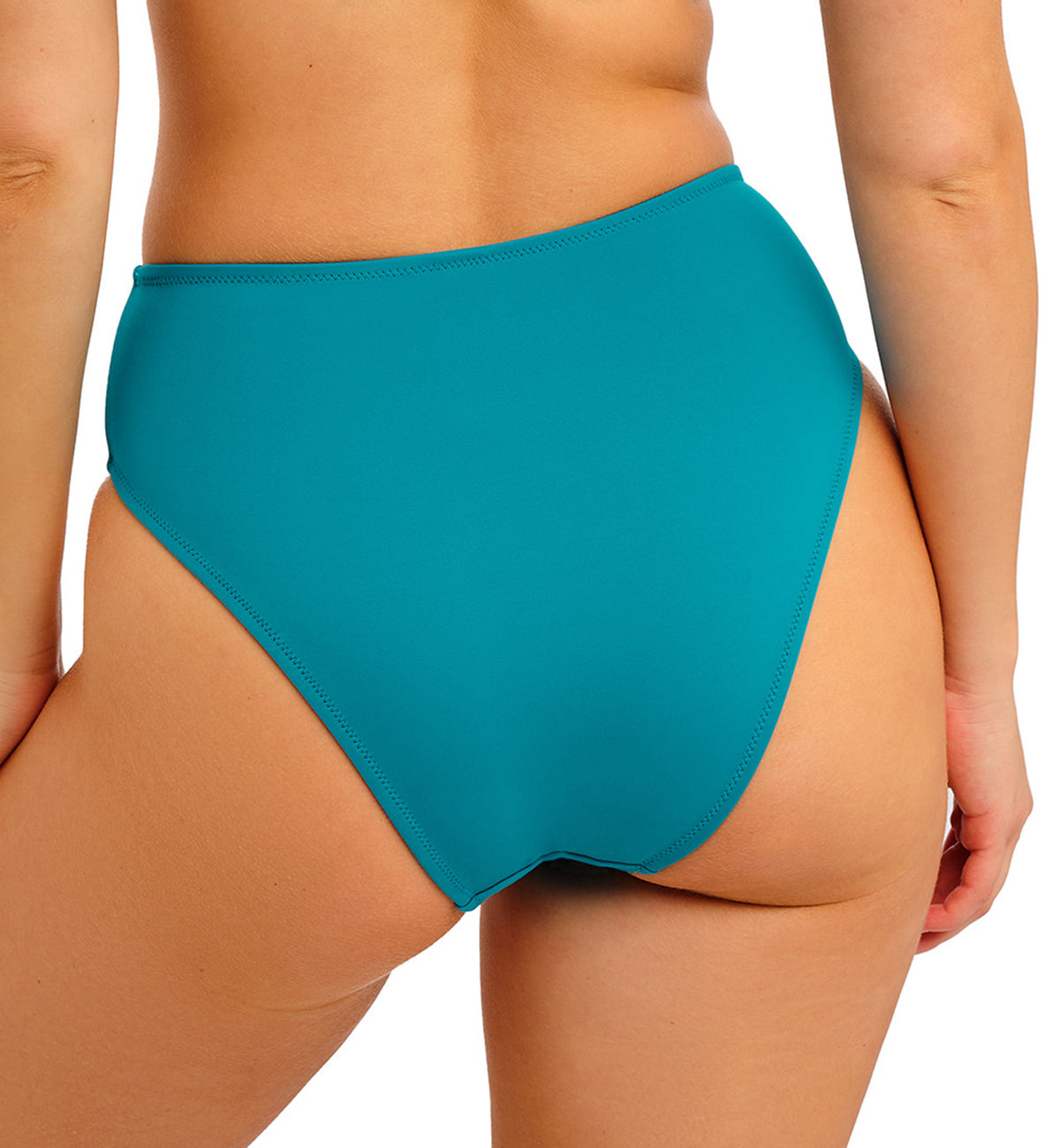 Freya Jewel Cove High Waist High Leg Swim Brief (7236),Small,Plain Moonstone - Plain Moonstone,Small