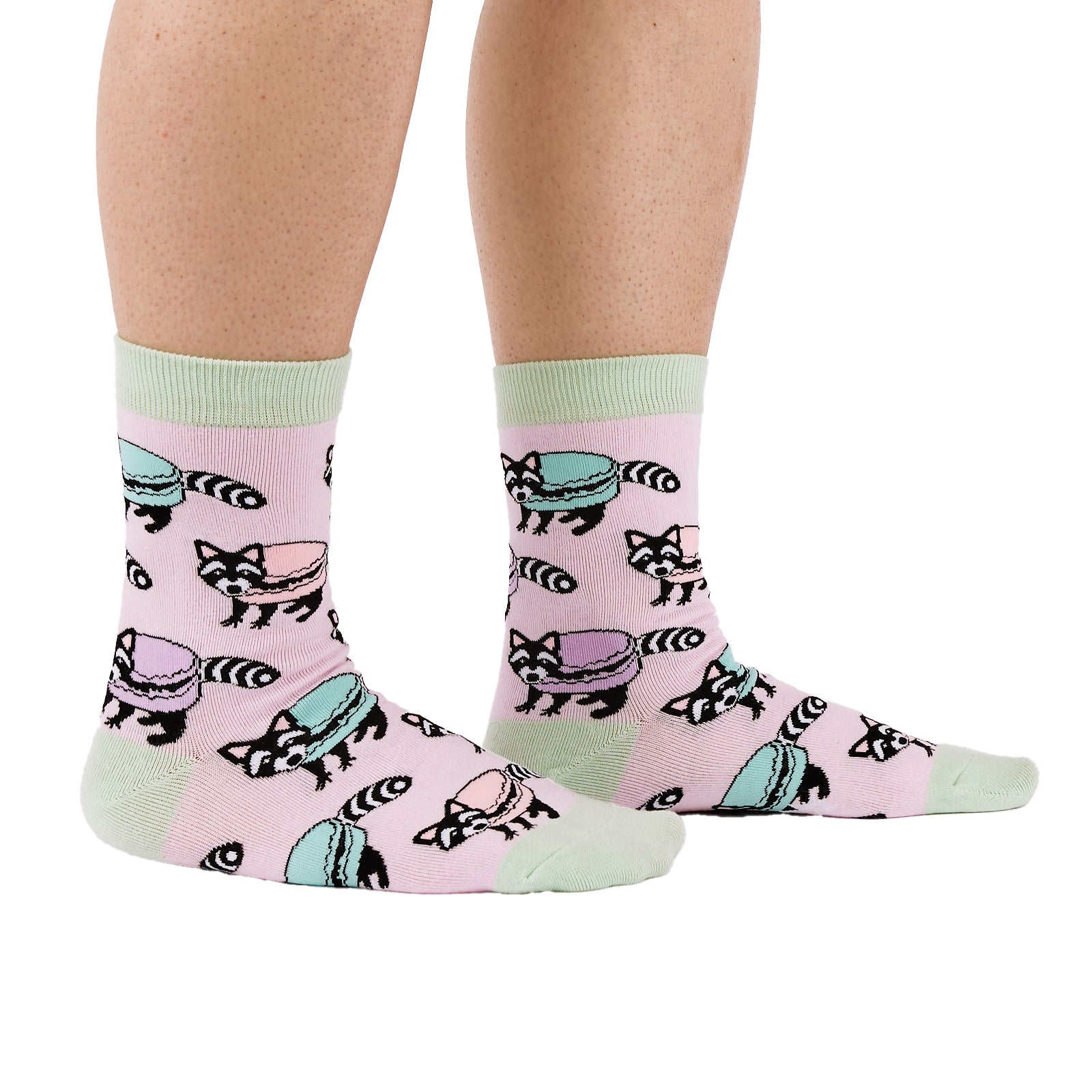 SOCK it to me Women's Crew Socks (W0529),Macaraccoon - Macaraccoon,One Size