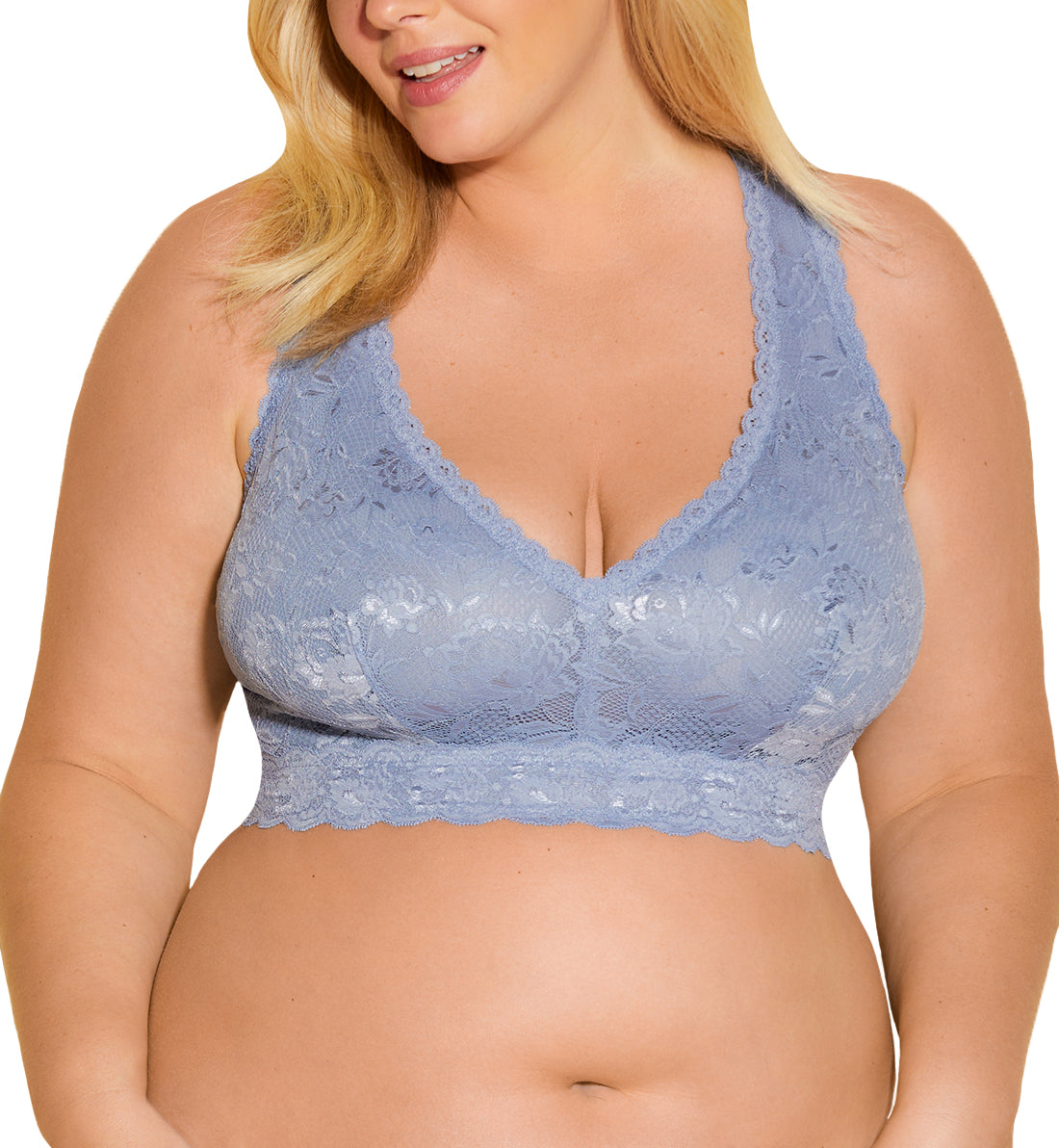 Cosabella NSN ULTRA CURVY Racie Racerback Bralette (NEVER1353),XS,Blue Diamond - Blue Diamond,XS