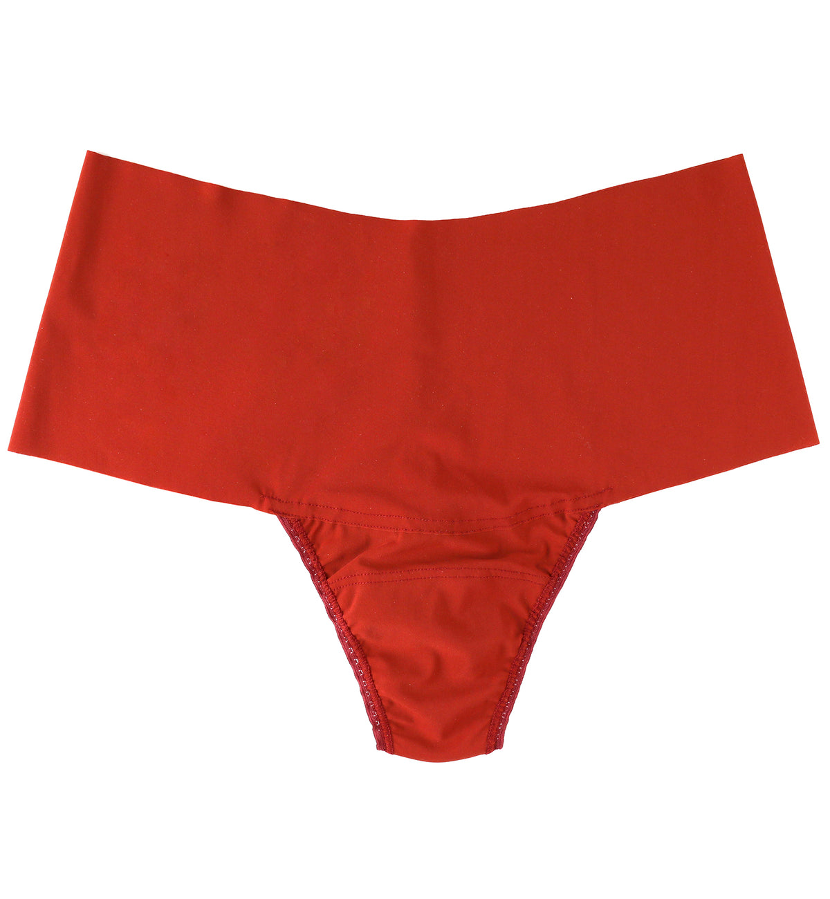 Hanky Panky BreatheSoft Hi-Rise Thong (6J1921B),Small,Dark Persimmon - Dark Persimmon,Small
