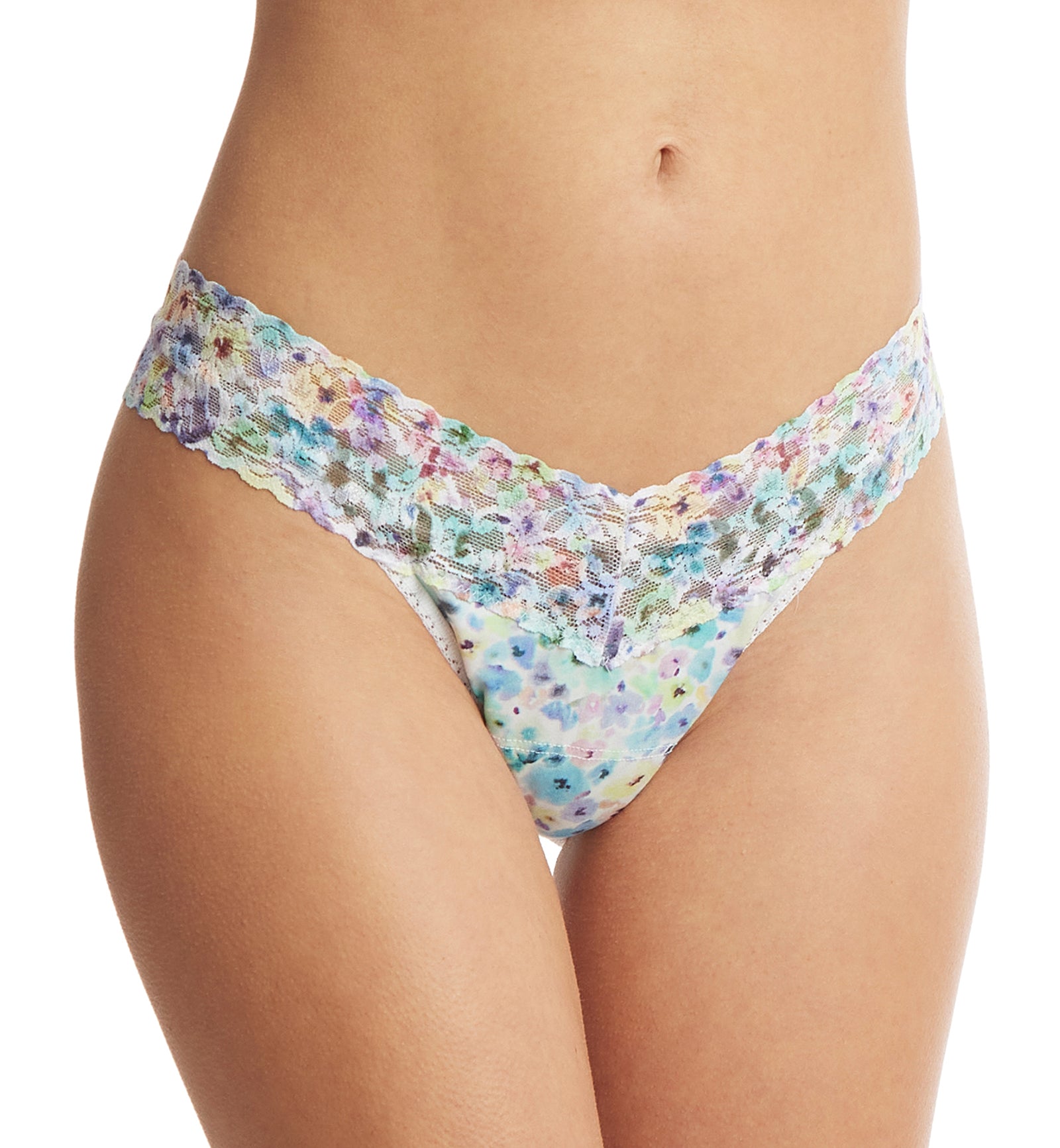 Hanky Panky Printed Cotton Low Rise Thong (PR891581),Wishful Thinking - Wishful Thinking,One Size