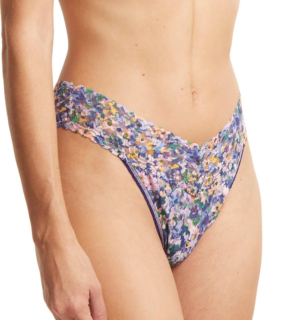 Hanky Panky Signature Lace Printed Original Rise Thong (PR4811P),Staycation - Staycation,One Size