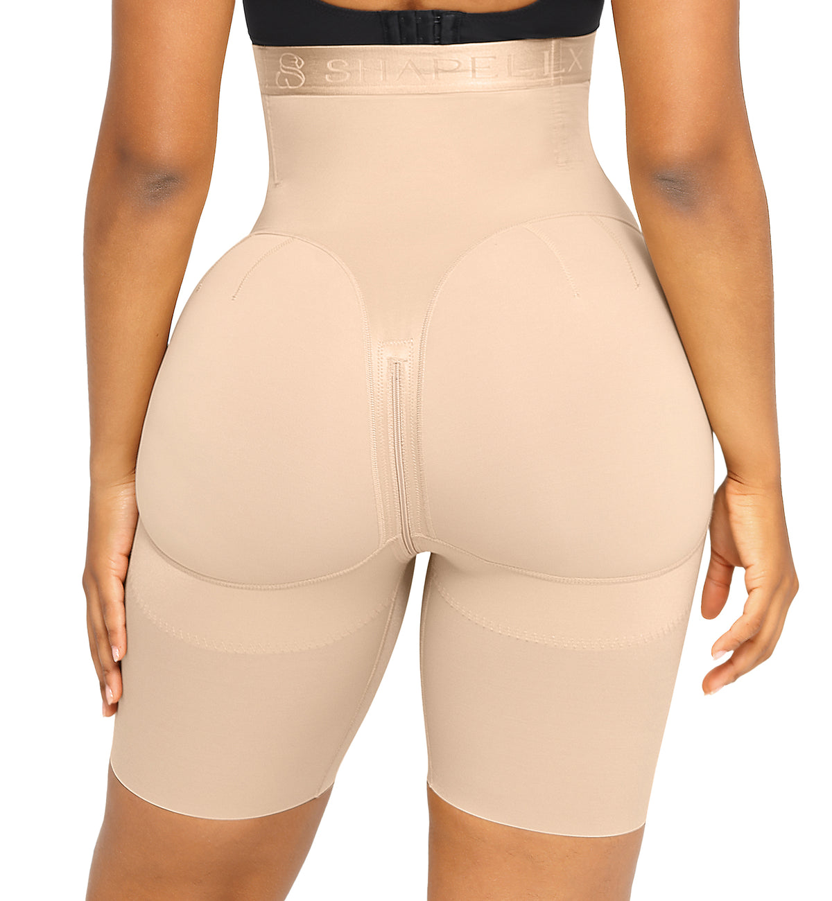 SHAPELLX BOOT-YEAH SilkSculpt High-Waisted Short (MT230442),Small,Beige - Beige,Small