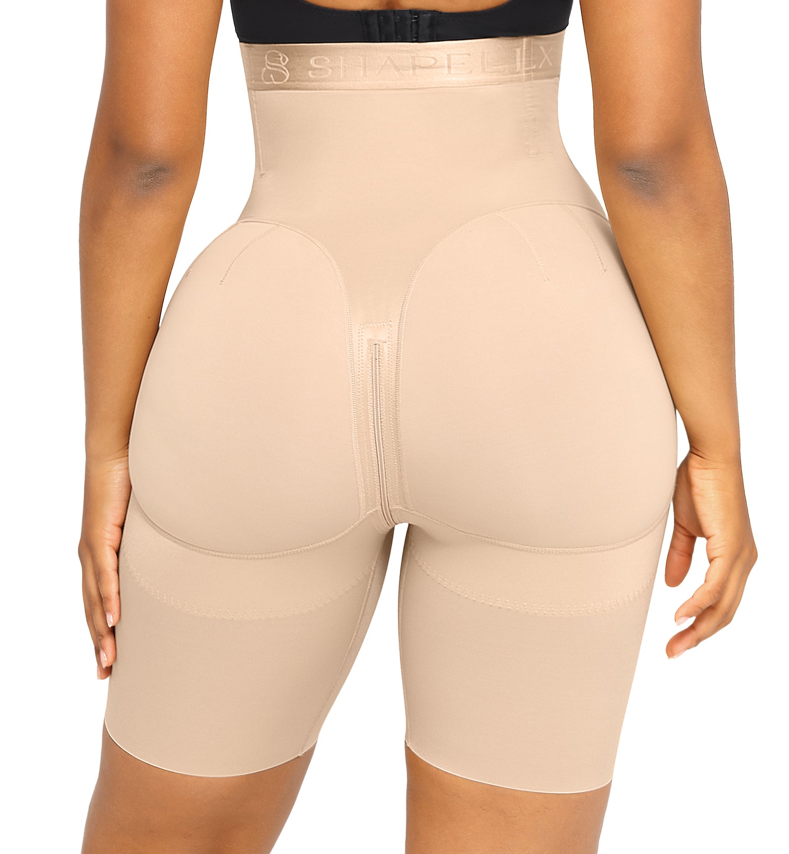 SHAPELLX BOOT-YEAH SilkSculpt High-Waisted Short (MT230442),Small,Beige - Beige,Small