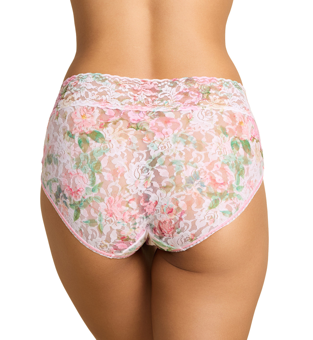Hanky Panky Signature Lace Printed V-kini (PR482374),Small,Rococo Rose - Rococo Rose,Small
