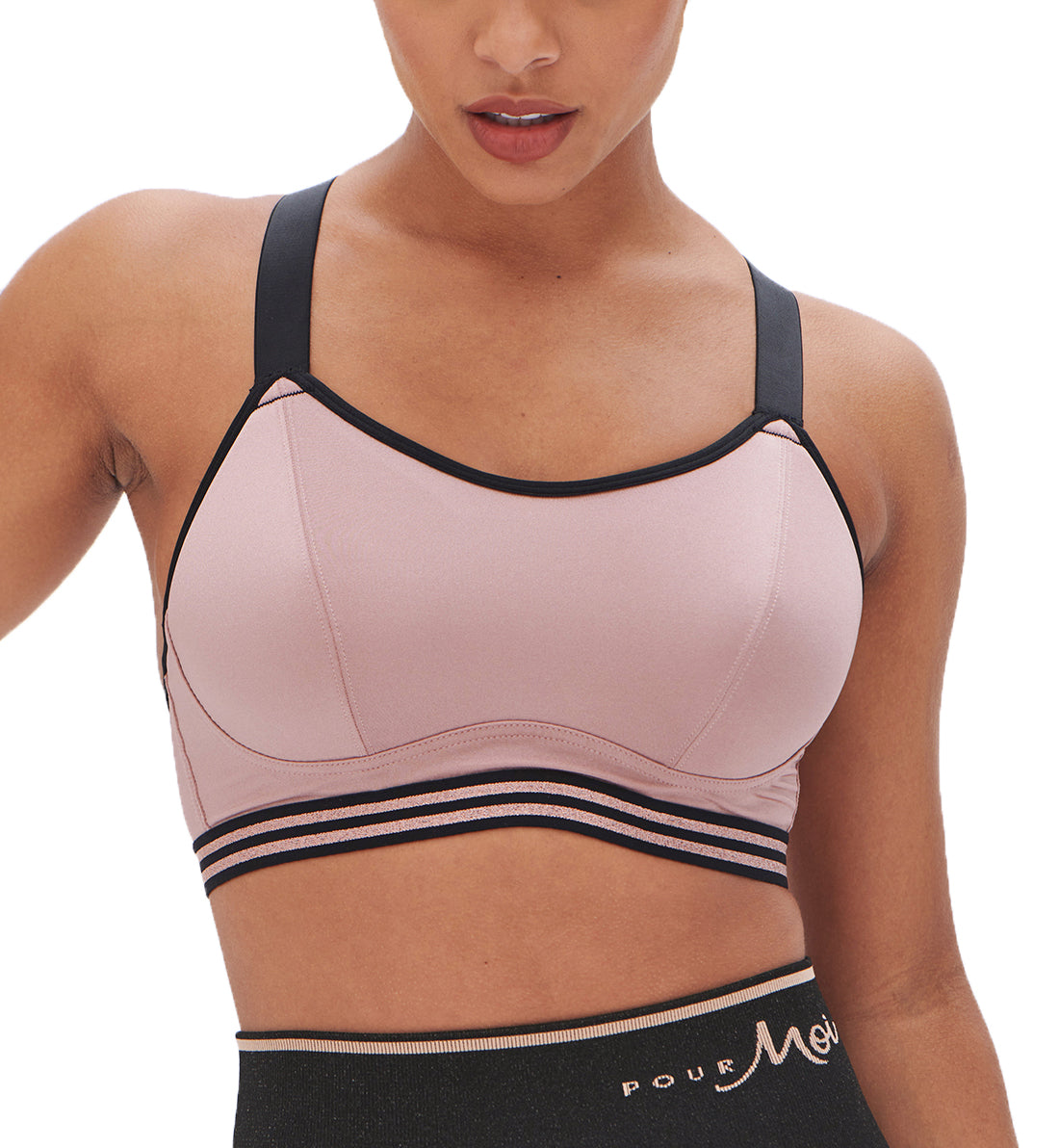 Pour Moi Energy Empower Underwire Light Padded Convertible Sports Bra  (97003)- Rose Gold