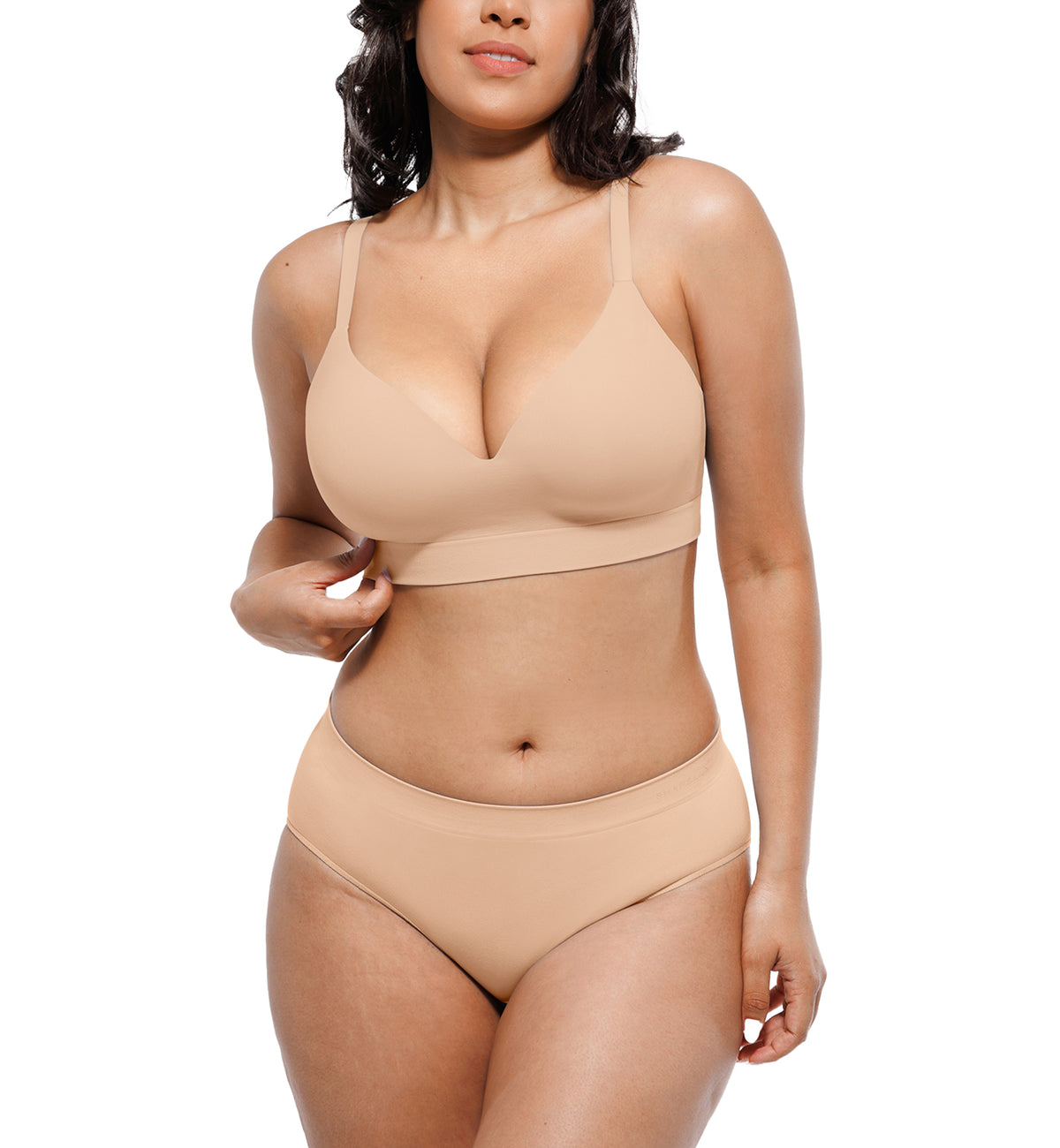 SHAPELLX OceanHug Oyster Reborn T-Shirt Bra (WLGb52011),Small,Beige - Beige,Small
