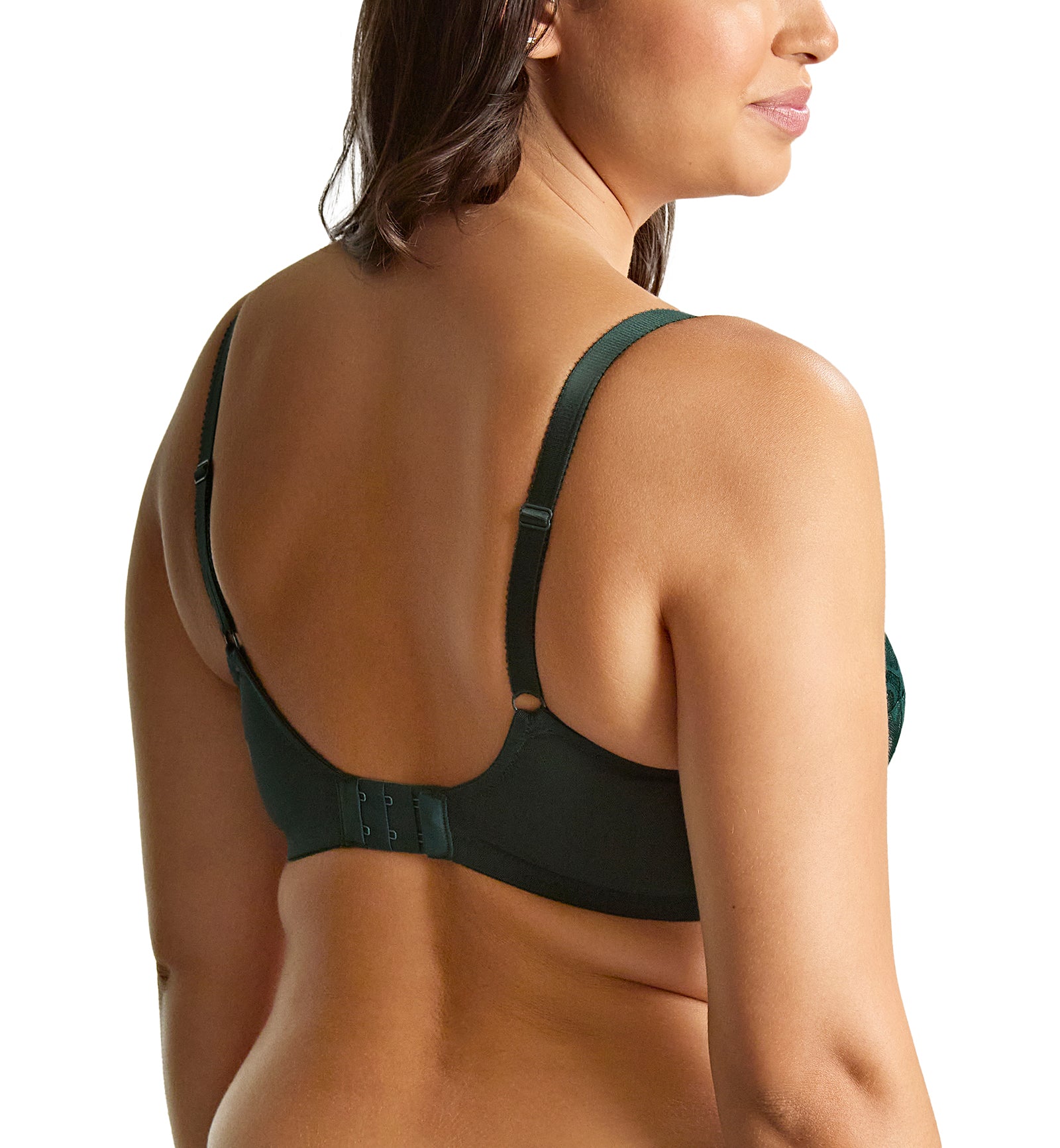 Panache Allure Stretch Lace Full Cup Underwire Bra (10765),30E,Forest Green - Forest Green,30E