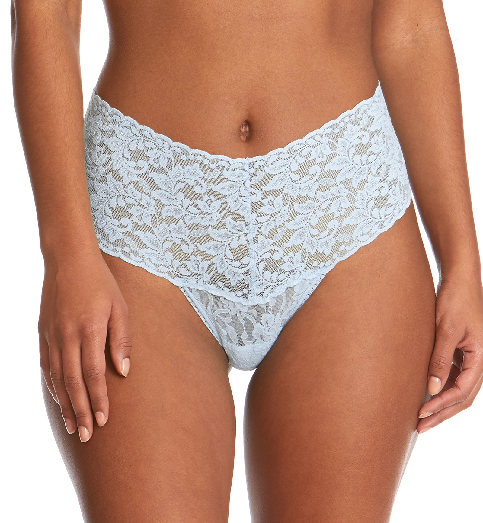 Hanky Panky Retro Lace Thong (9K1926P),Partly Cloudy - Partly Cloudy,One Size