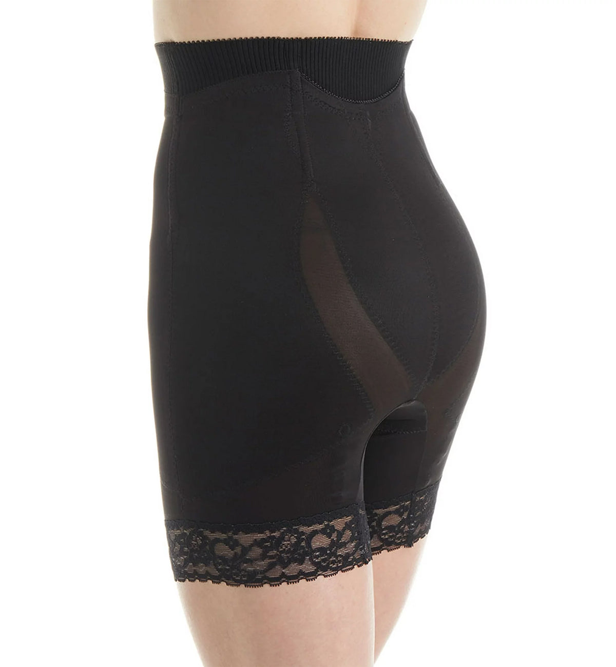 Rago Medium Control High Waist Long Leg Shaper (6206),Small,Black - Black,Small