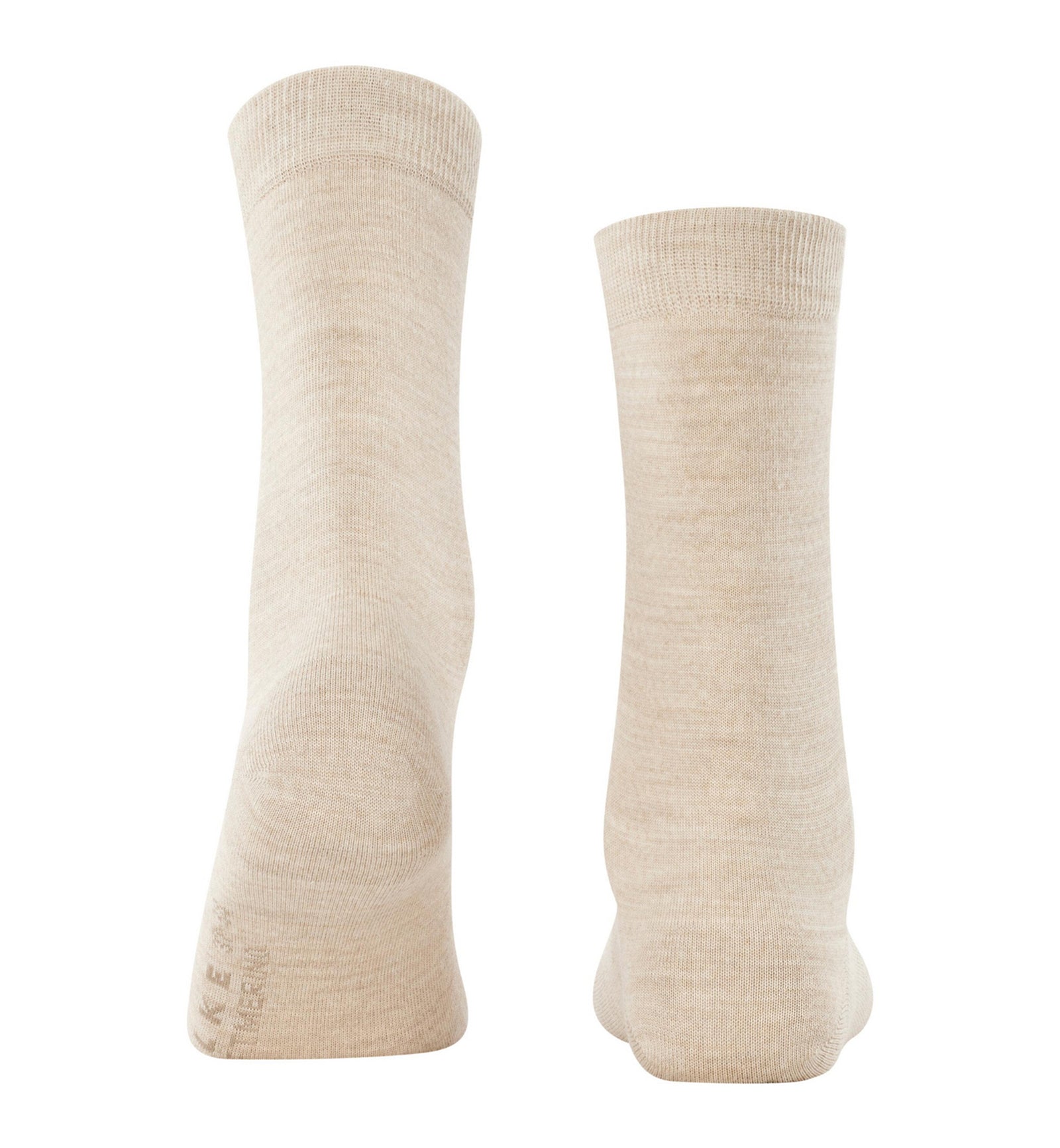 FALKE Softmerino Crew Socks (47488),6.5/7.5,Linen Melange - Linen Melange,6.5/7.5