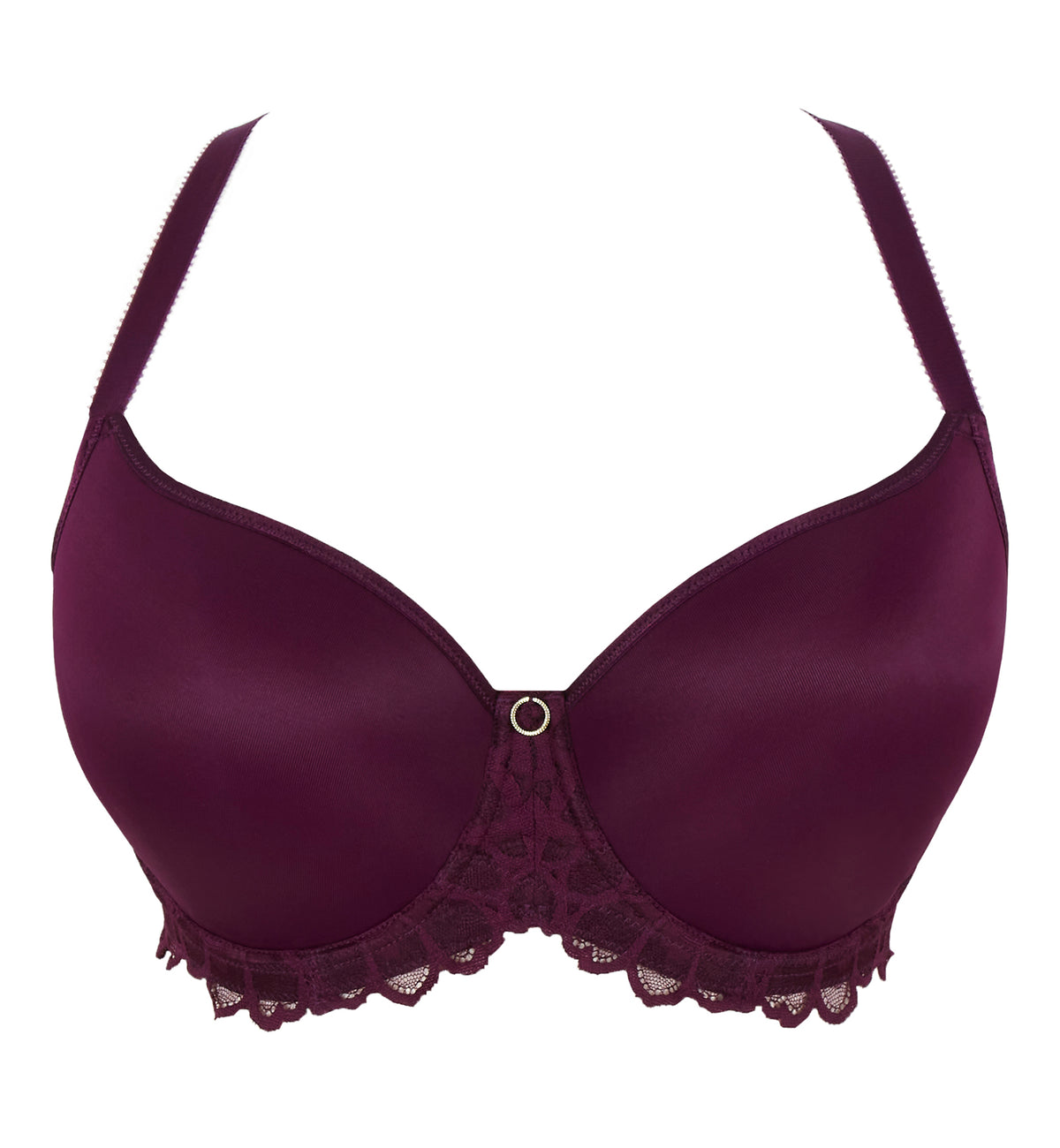 Panache Allure Molded Underwire Spacer Bra (10766),28DD,Plum - Plum,28DD