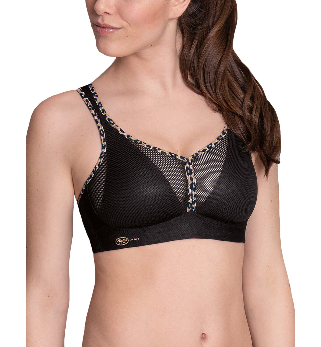 Anita Active Air Control Delta Pad Sports Bra (5544),32G,Black/Kalahari - Black/Kalahari,32G