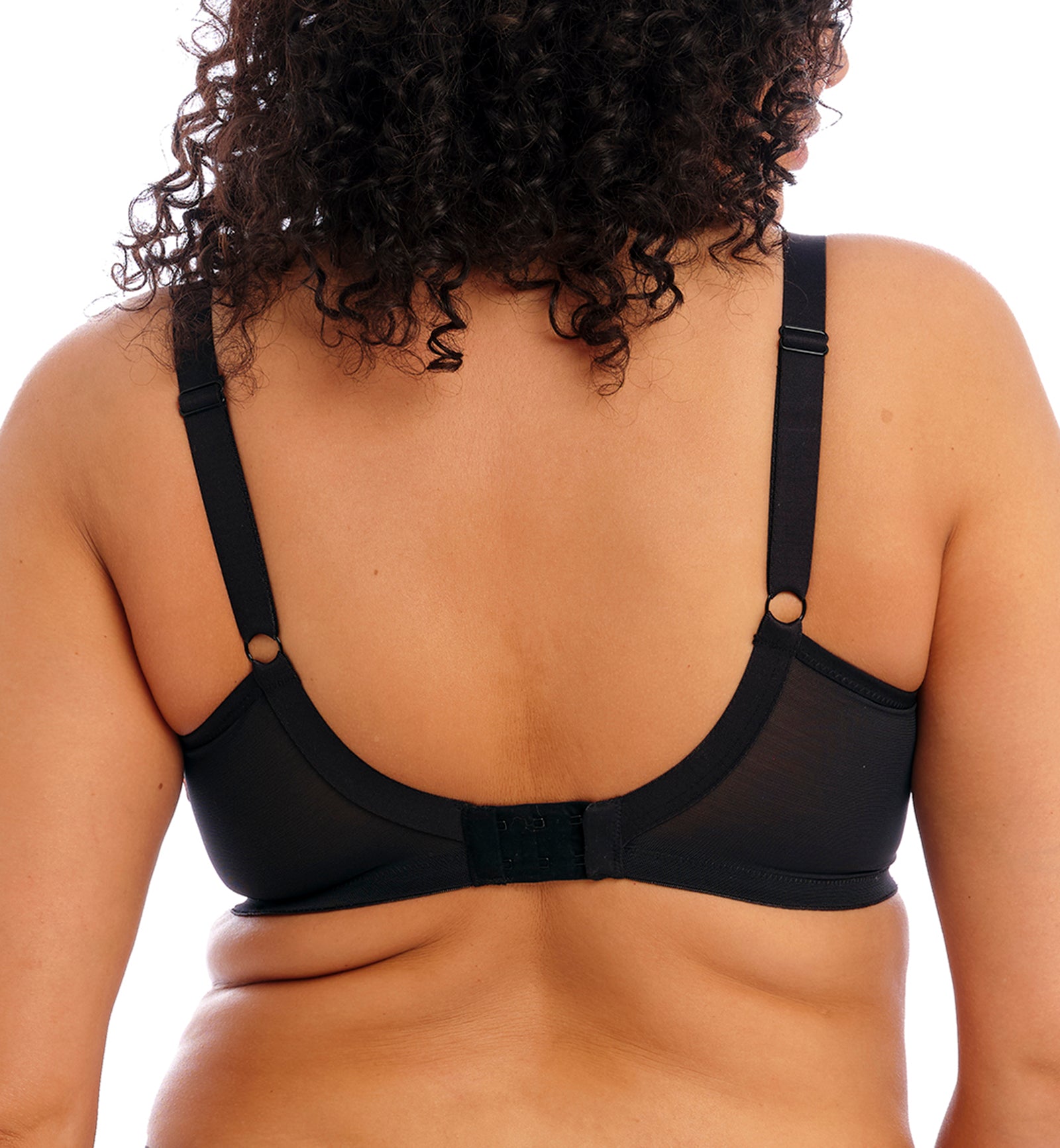 Elomi Sachi Strappy Plunge Underwire Bra (4353),32GG,Black Butterfly - Black Butterfly,32GG