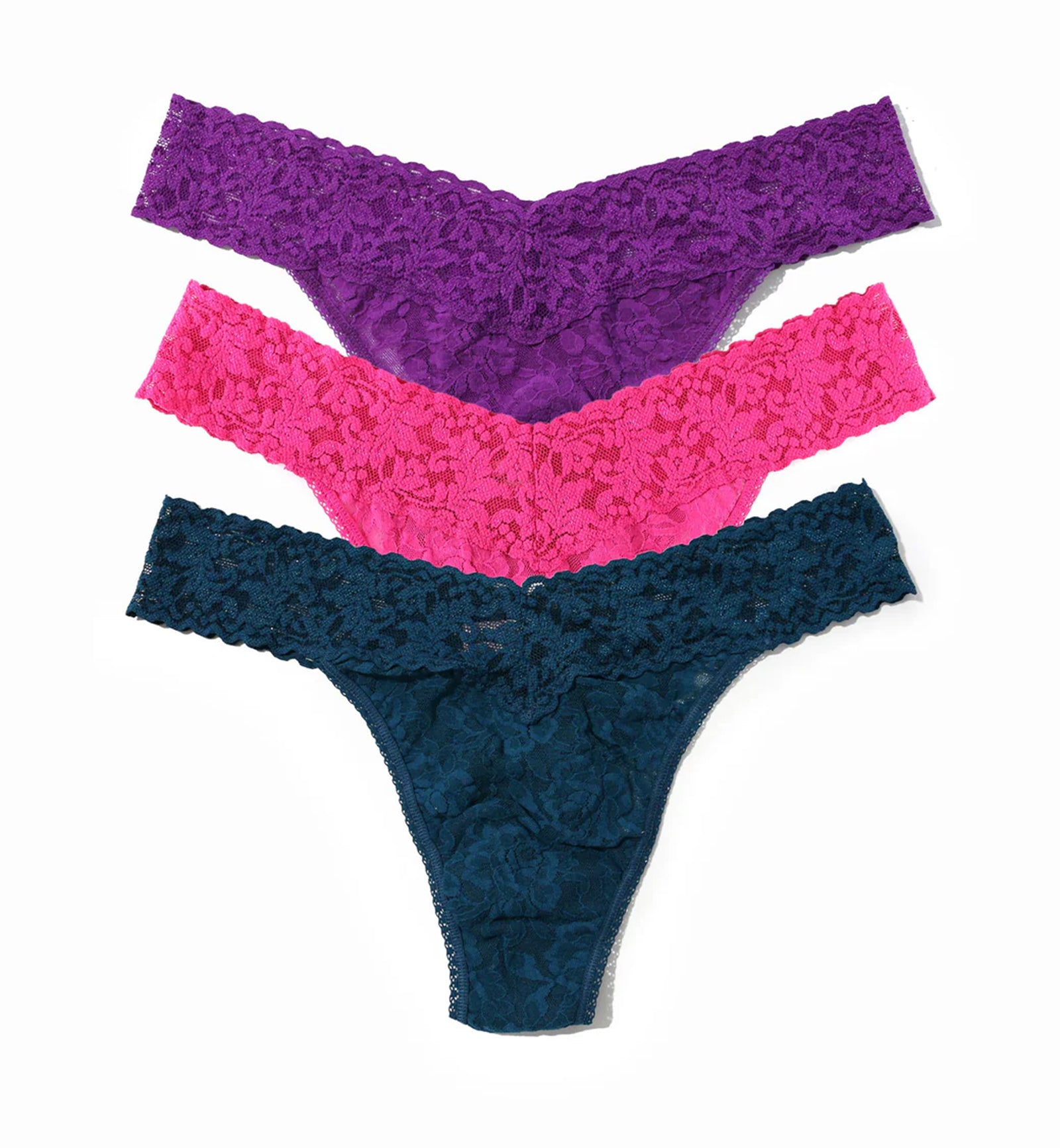 Hanky Panky 3-PACK Signature Lace Original Rise Thong (48113PK),DOHG - DOHG,One Size