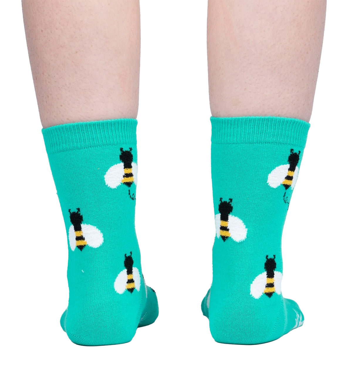 SOCK it to me Women's Crew Socks (W0401),Bee Happy - Bee Happy,One Size