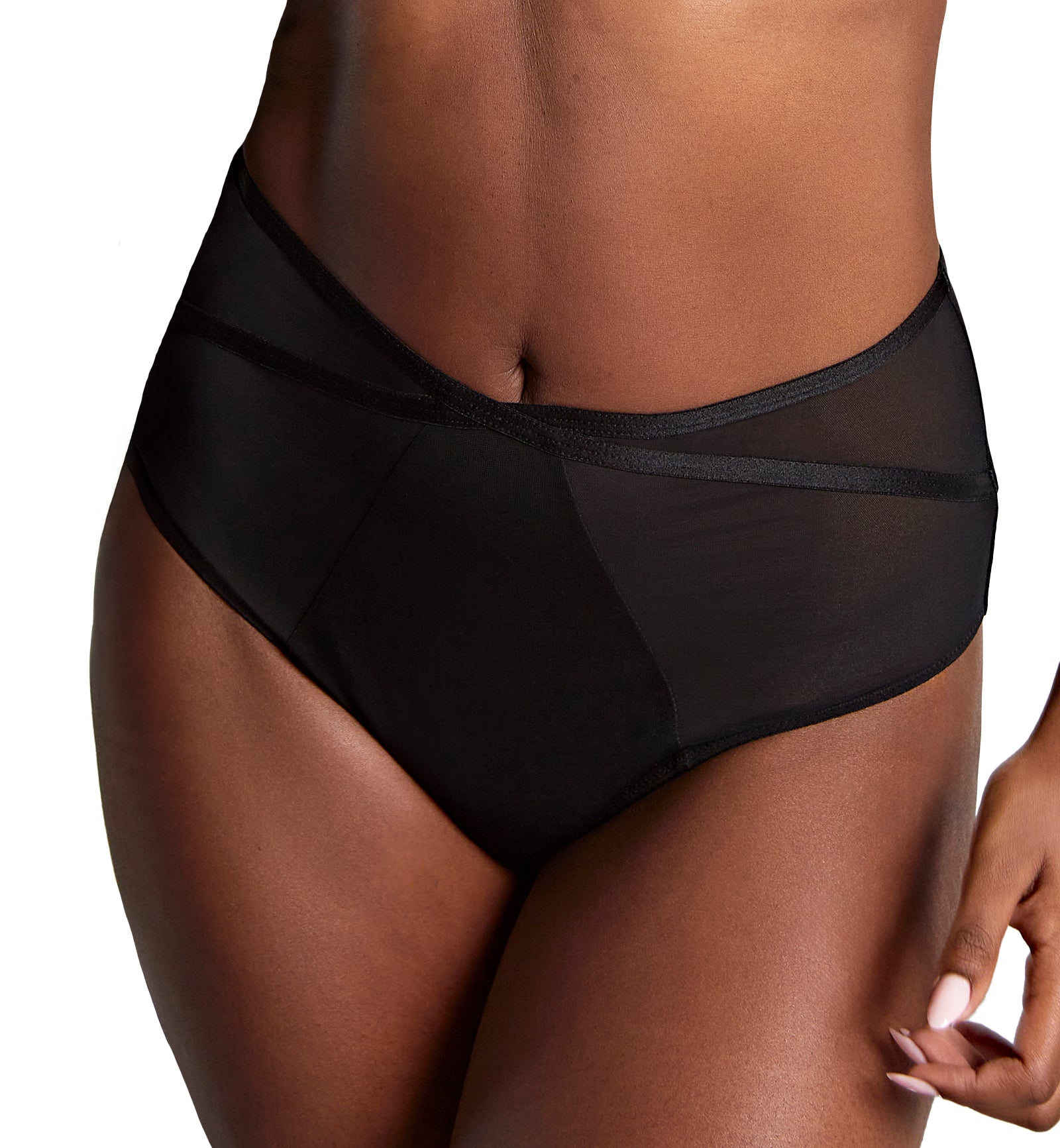 Panache Tango Essence Deep Brief (10968),Medium,Obsidian - Obsidian,Medium