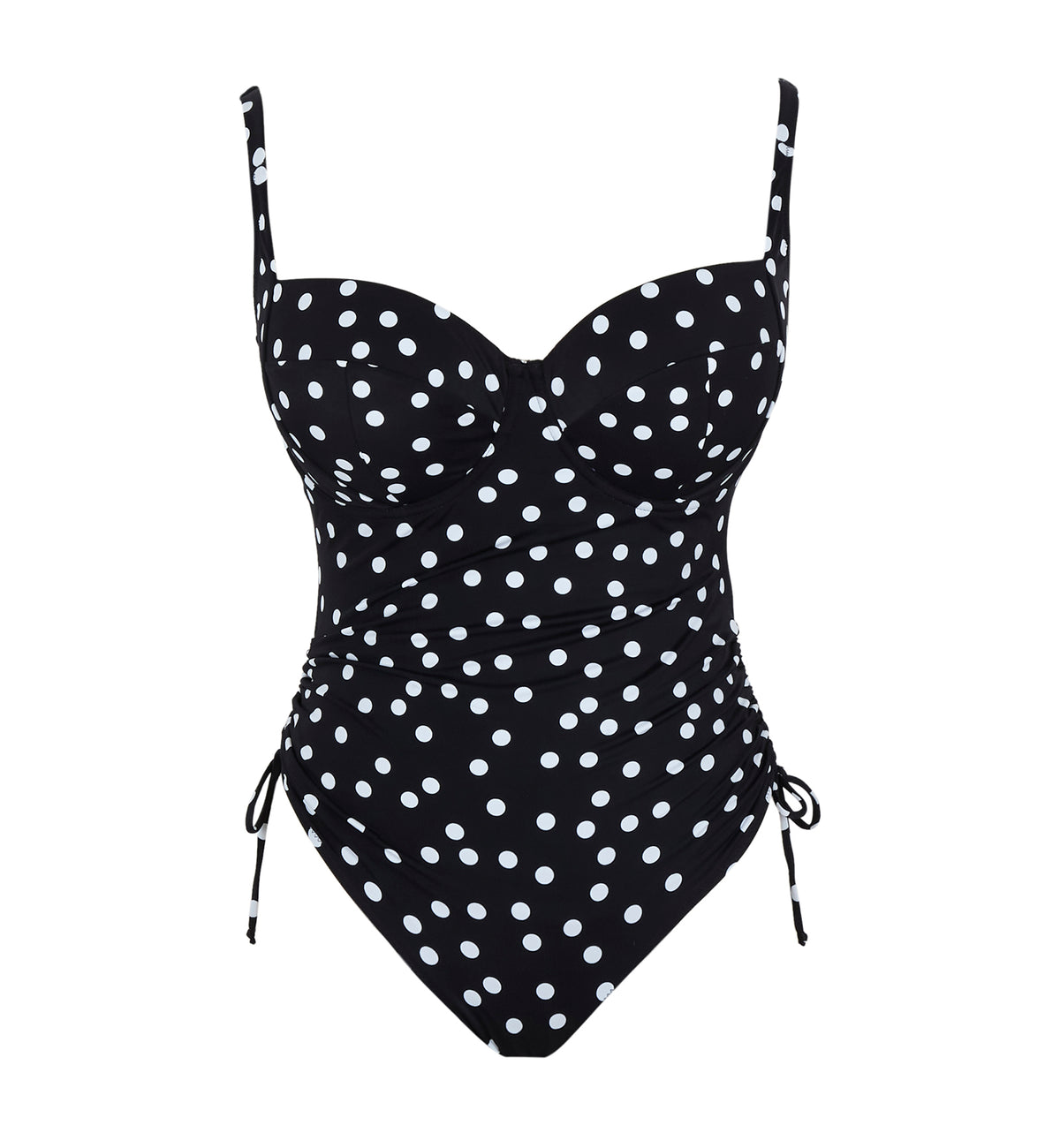 Panache Isabella Balcony Underwire One Piece Swimsuit (SW2060),30FF,Polka Dot Print - Polka Dot Print,30FF