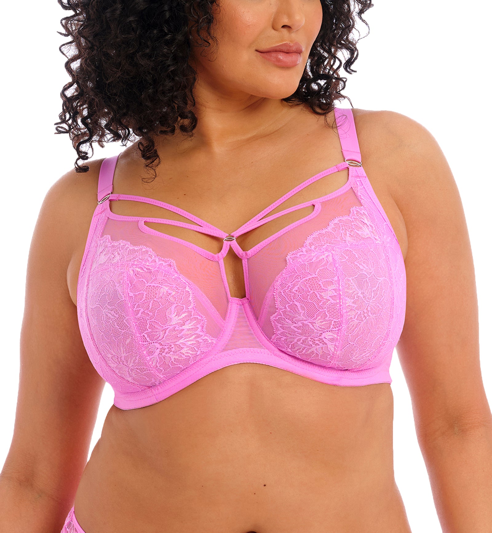 Elomi Brianna Plunge Underwire Bra (8080),32GG,Very Pink - Very Pink,32GG