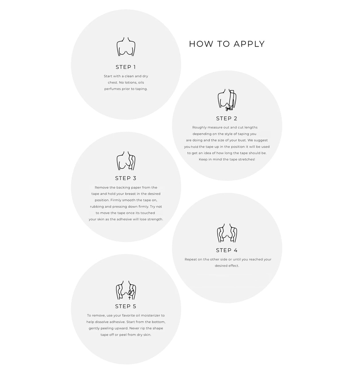 NOOD Shape Tape Adhesive Breast Tape (4 INCH),Black - Black,4 Inch