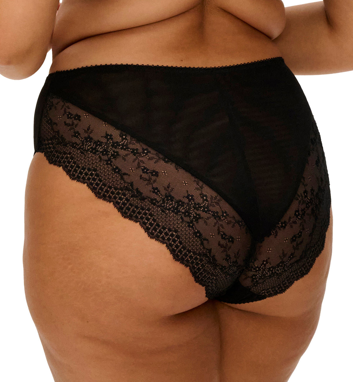 Elomi Lucie Matching High Leg Brief (4498),Small,Jet - Jet,Small